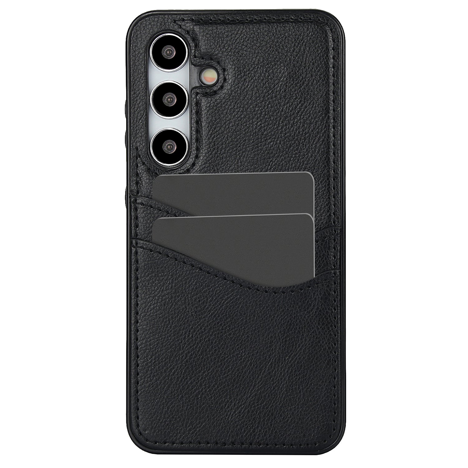 Phone Case for Samsung Galaxy S24+ Card Slot Design Shell Dustproof PU+TPU Phone Cover