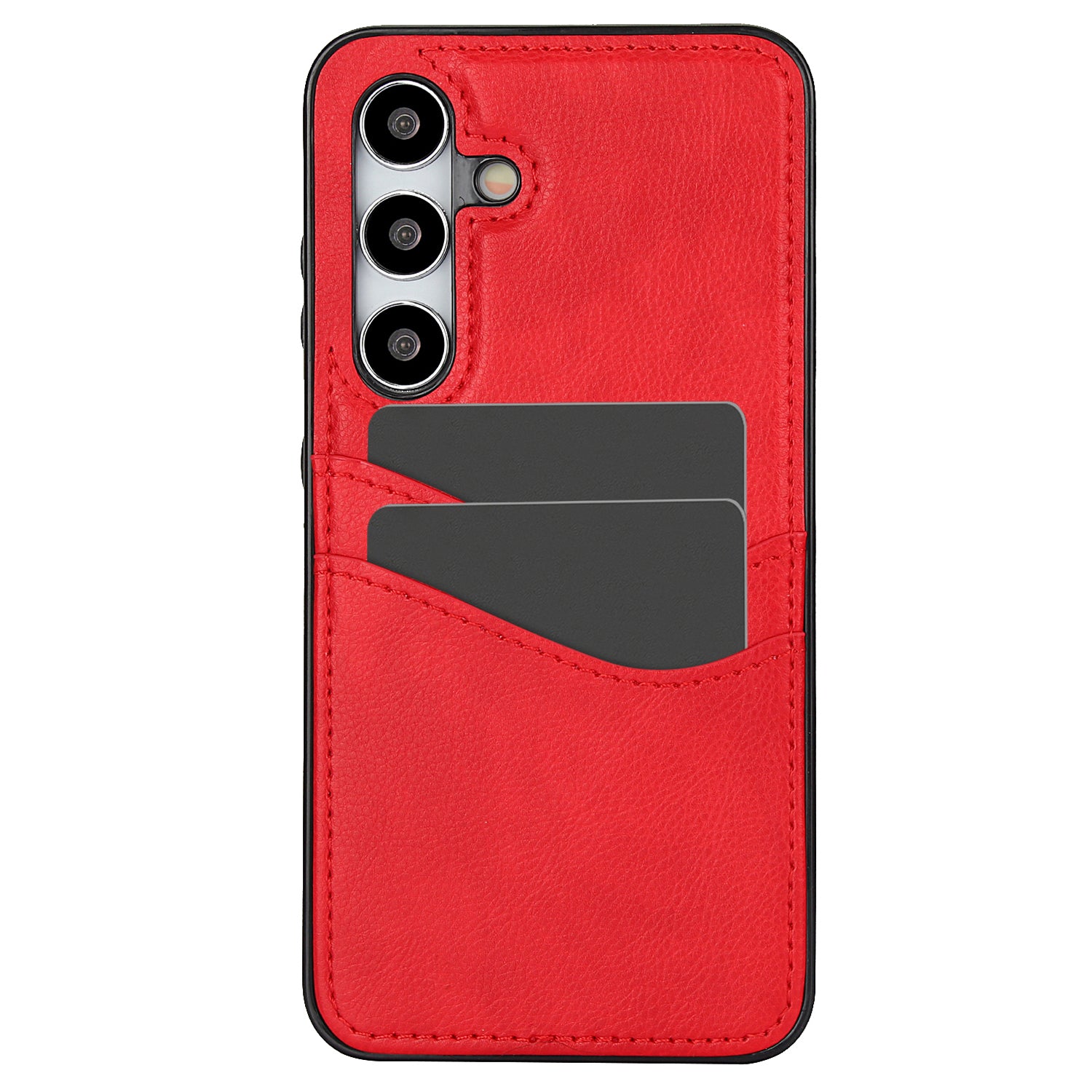 Phone Case for Samsung Galaxy S24+ Card Slot Design Shell Dustproof PU+TPU Phone Cover