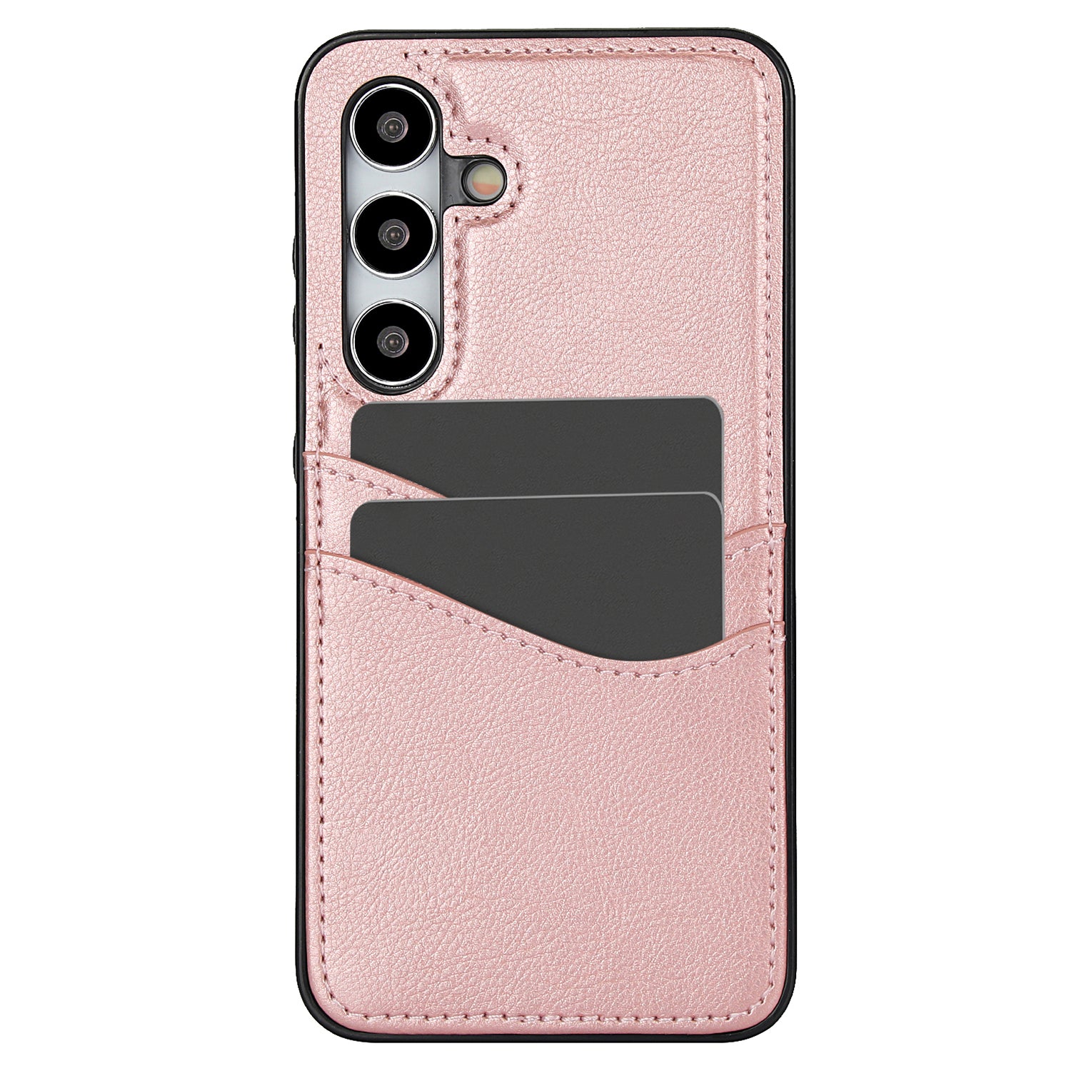 Phone Case for Samsung Galaxy S24+ Card Slot Design Shell Dustproof PU+TPU Phone Cover