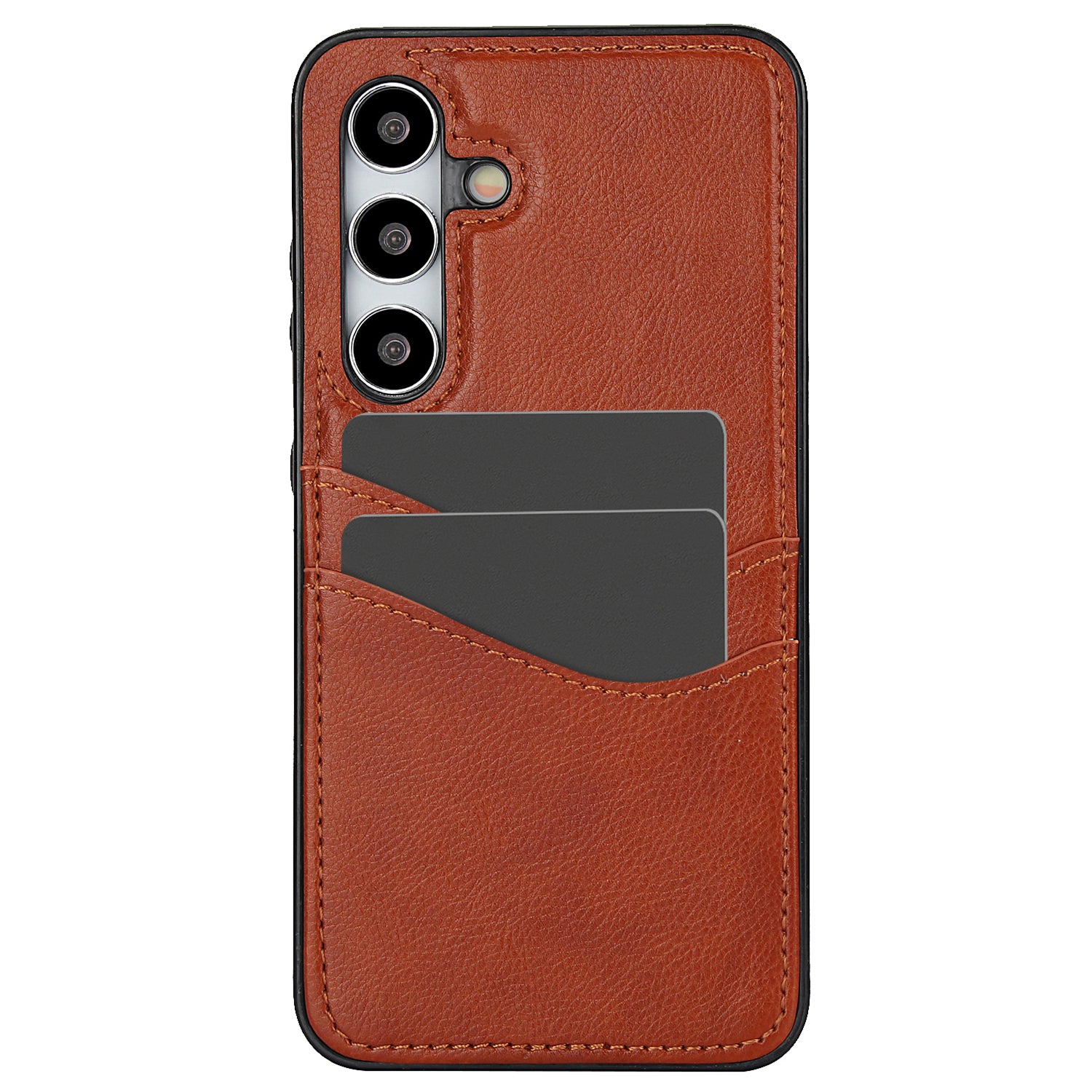 Phone Case for Samsung Galaxy S24+ Card Slot Design Shell Dustproof PU+TPU Phone Cover