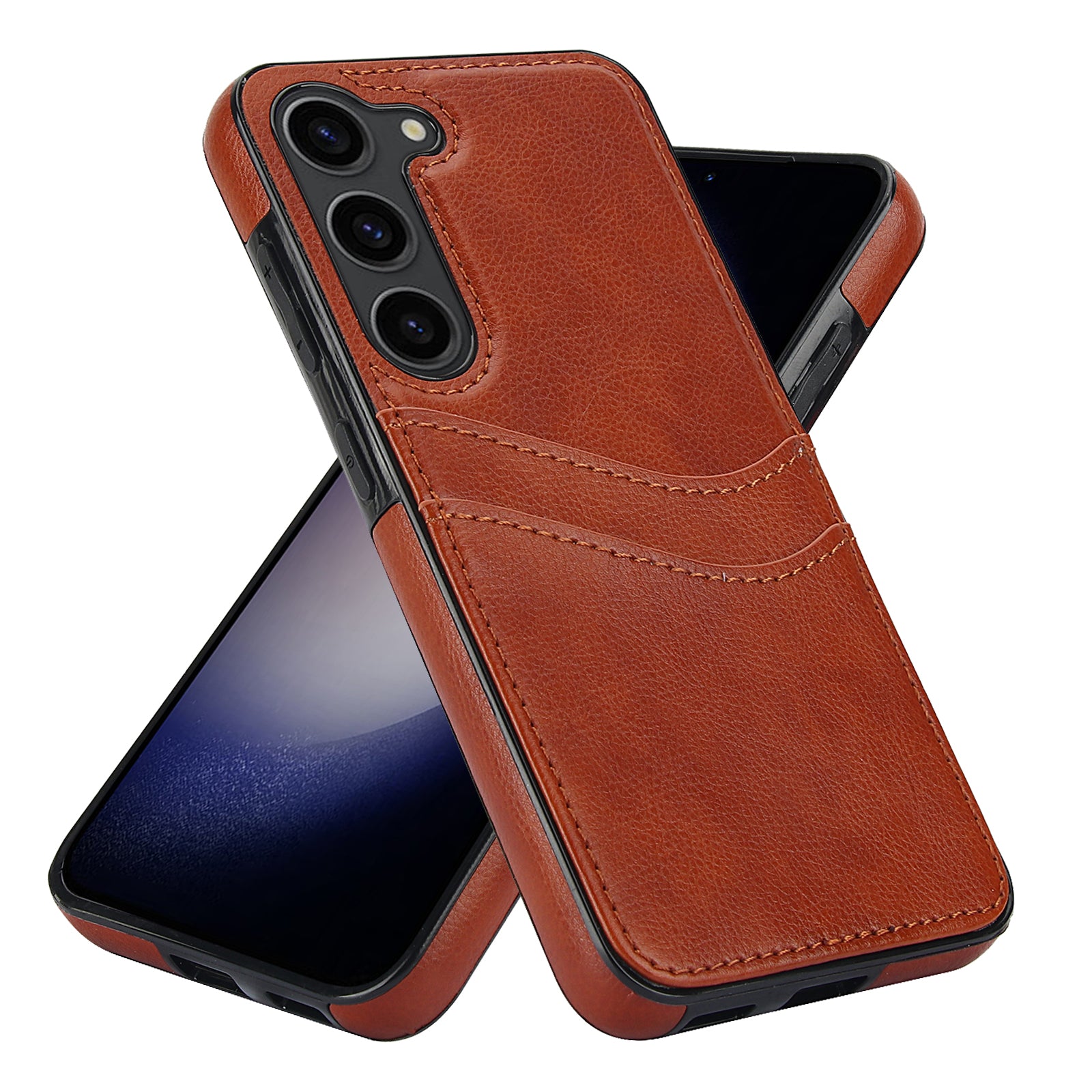 PU+TPU Phone Case for Samsung Galaxy S23+ Card Slot Design Anti-Scratch Phone Cover