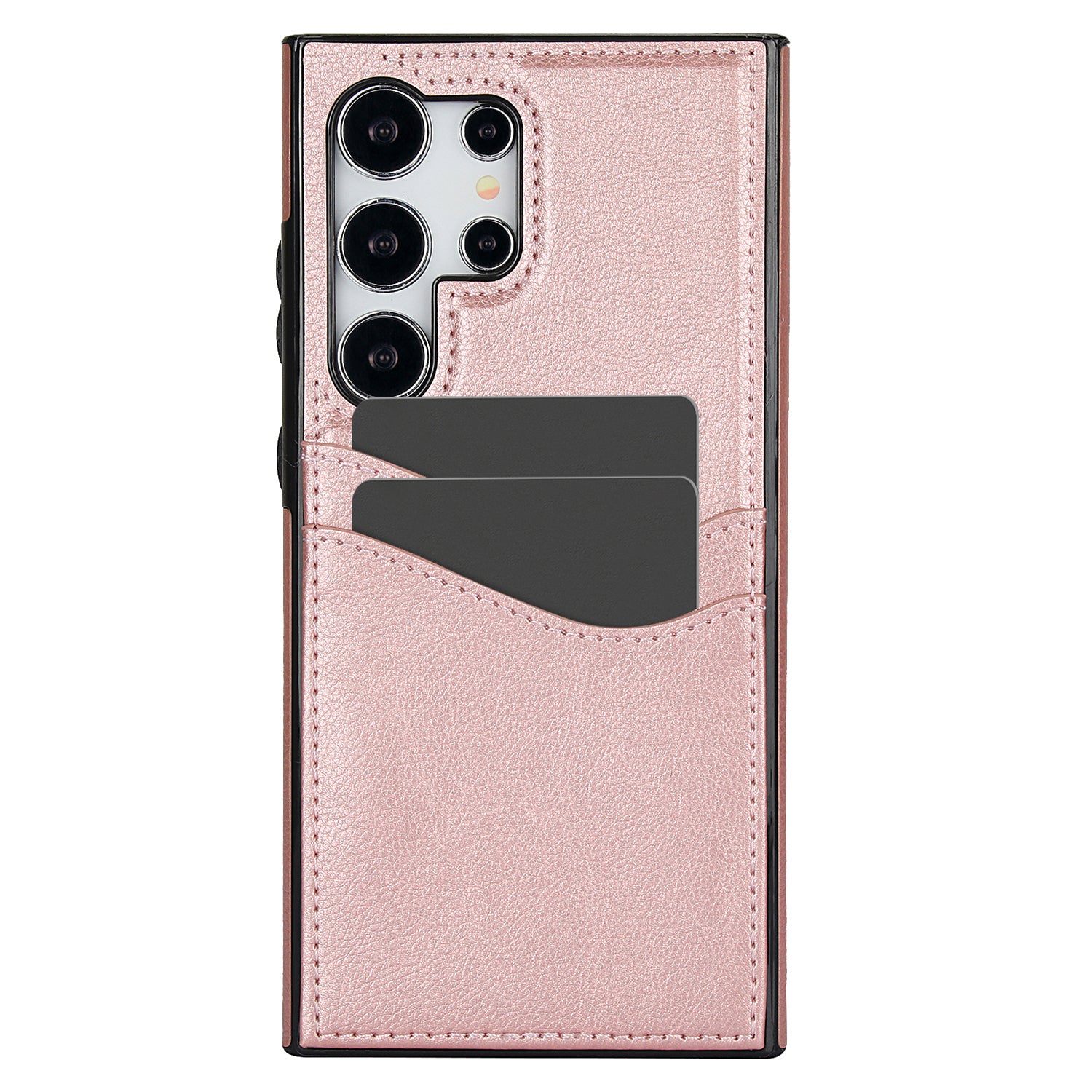 For Samsung Galaxy S24 Ultra Phone Protector Card Slot Scratch-Resistant PU+TPU Phone Case