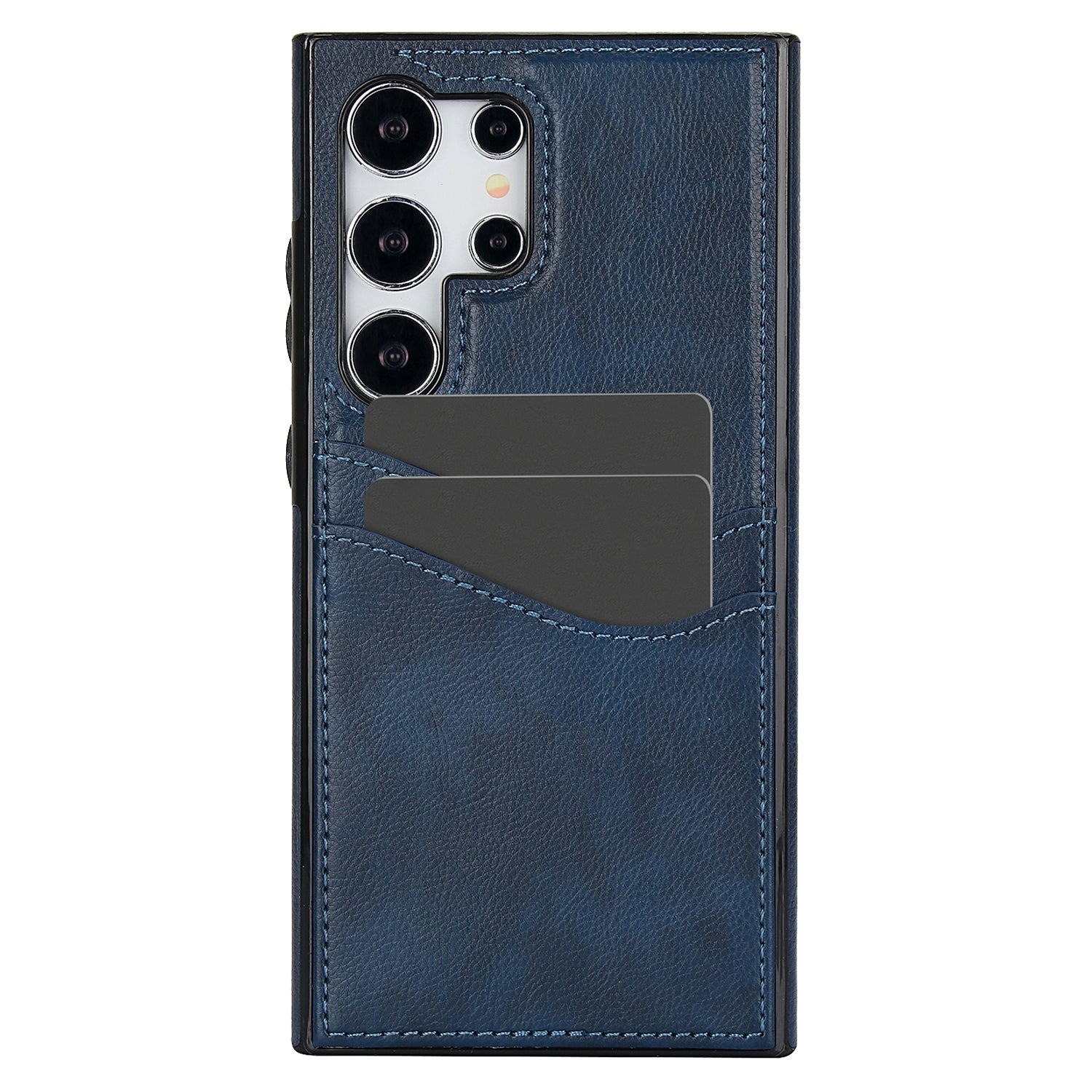 For Samsung Galaxy S24 Ultra Phone Protector Card Slot Scratch-Resistant PU+TPU Phone Case
