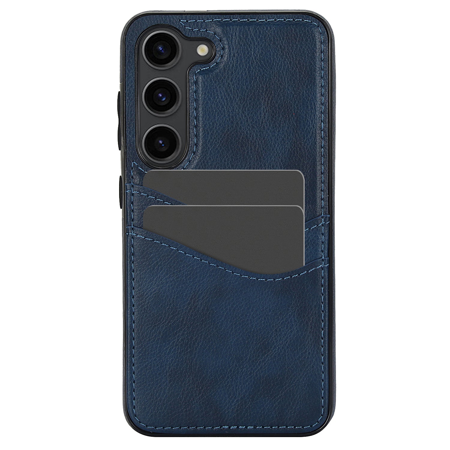 For Samsung Galaxy S23 Phone Protector Card Slot Cell Phone Case Slim-Fit PU+TPU Cover
