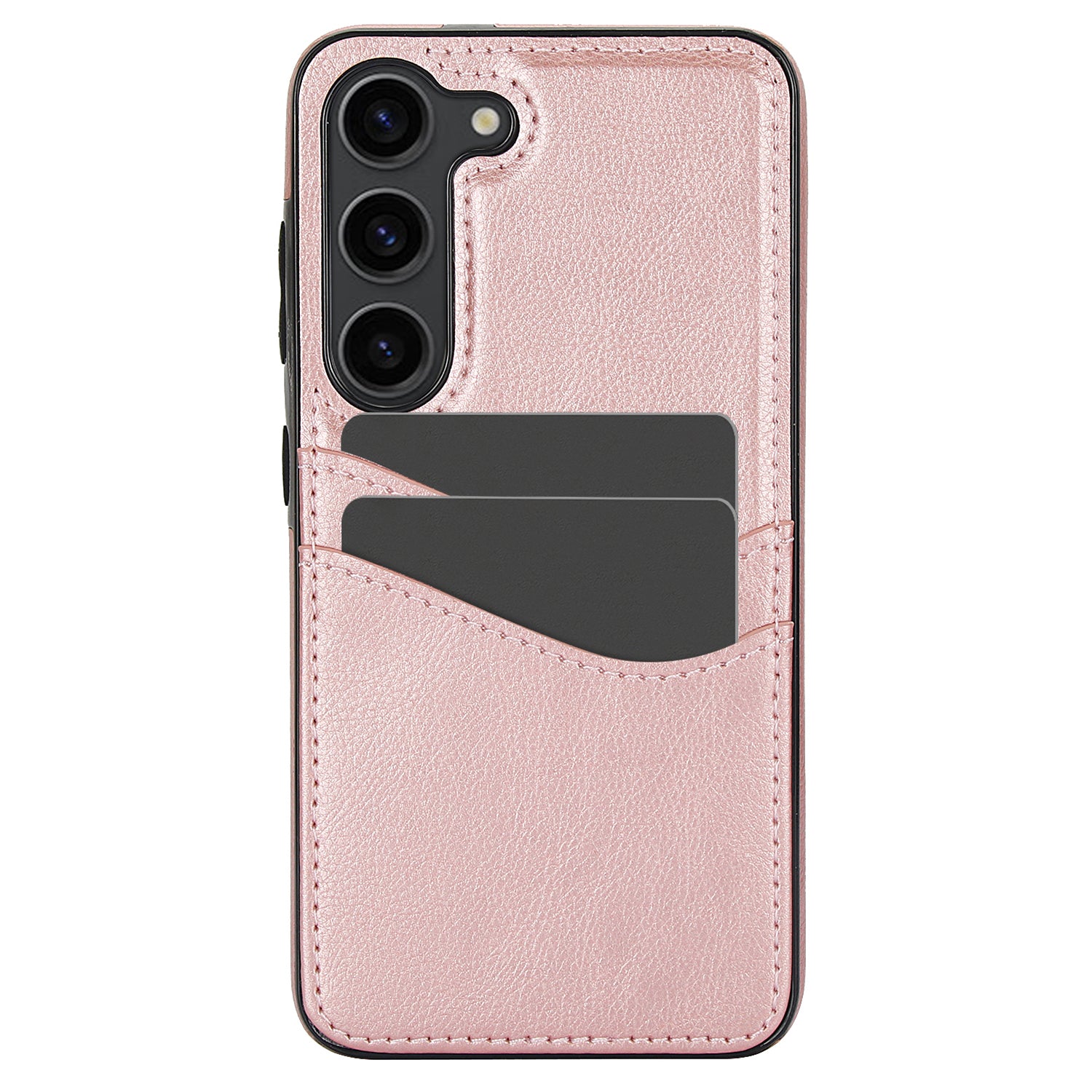 For Samsung Galaxy S23 Phone Protector Card Slot Cell Phone Case Slim-Fit PU+TPU Cover