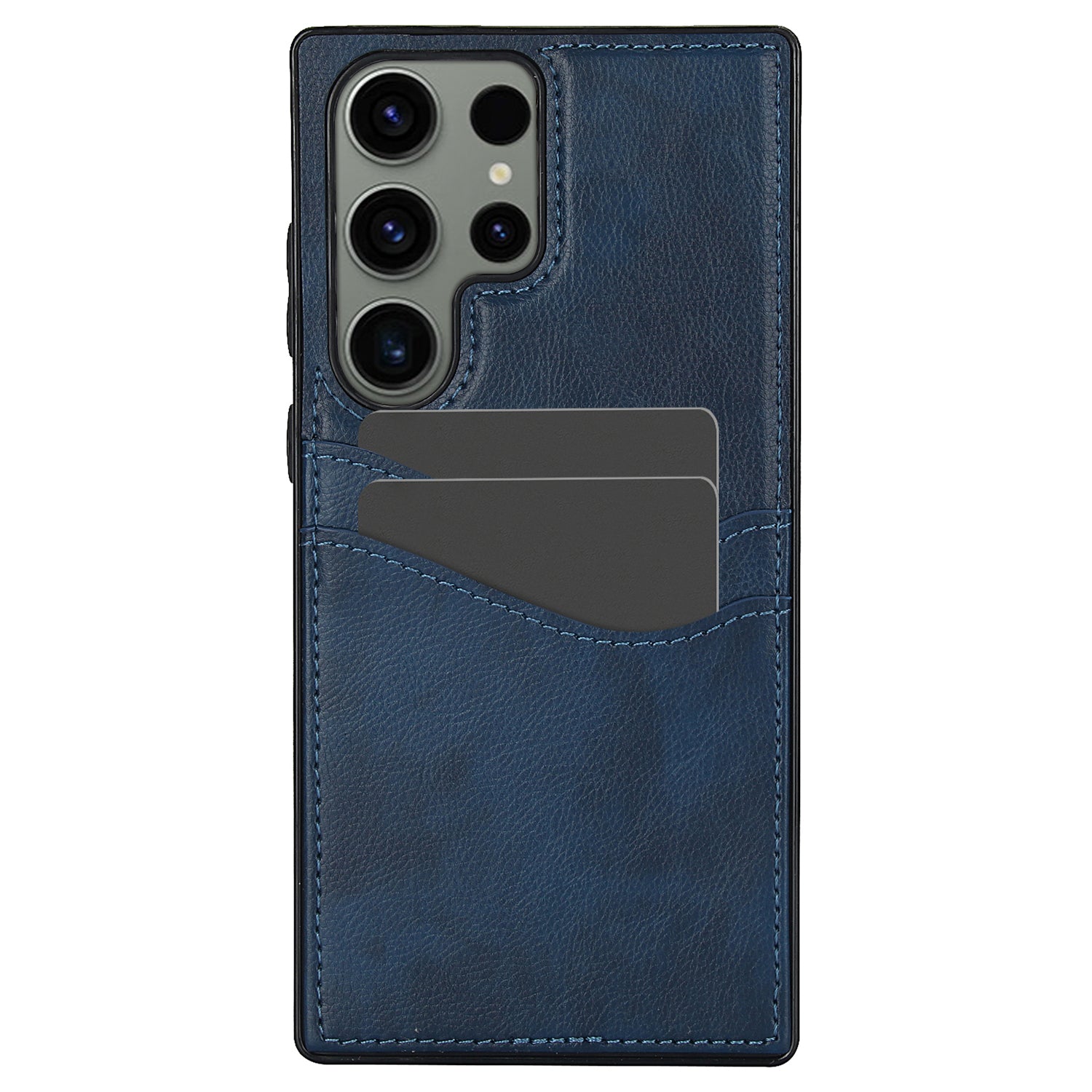 For Samsung Galaxy S23 Ultra Card Storage Phone Shell Shockproof Cell Phone Case PU+TPU Cover