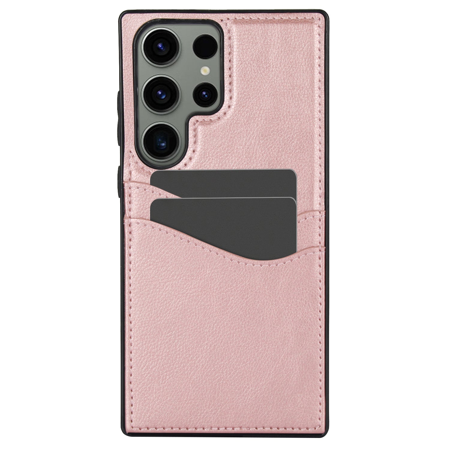 For Samsung Galaxy S23 Ultra Card Storage Phone Shell Shockproof Cell Phone Case PU+TPU Cover