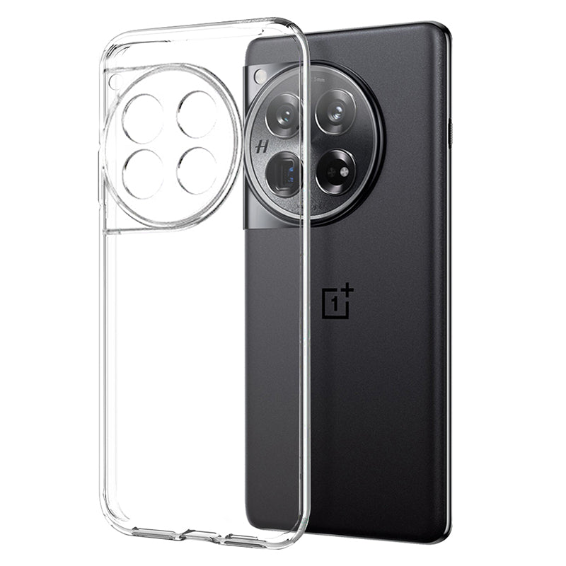 NORTHJO For OnePlus 12 5G Case Bump Proof TPU Phone Cover with 3D Curved Tempered Glass Film