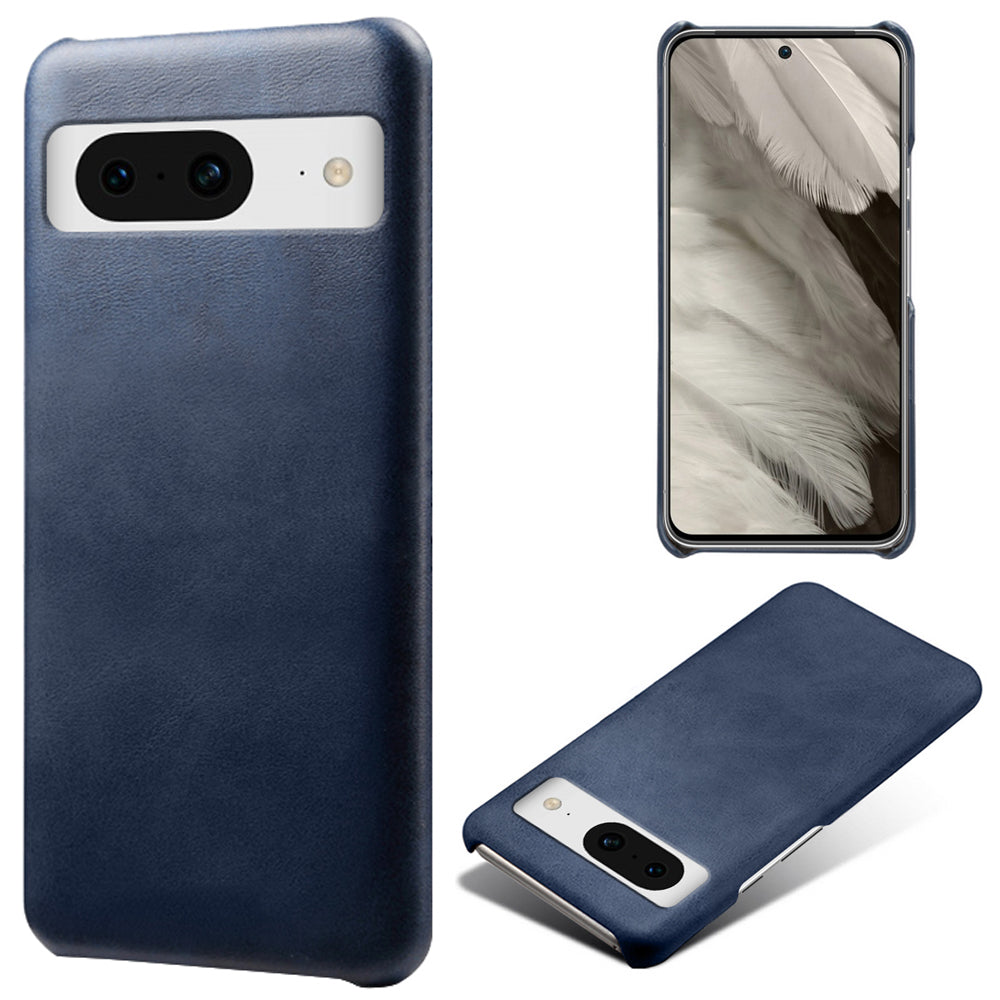 For Google Pixel 8a Case Calf Texture PU Leather Hard PC Phone Cover