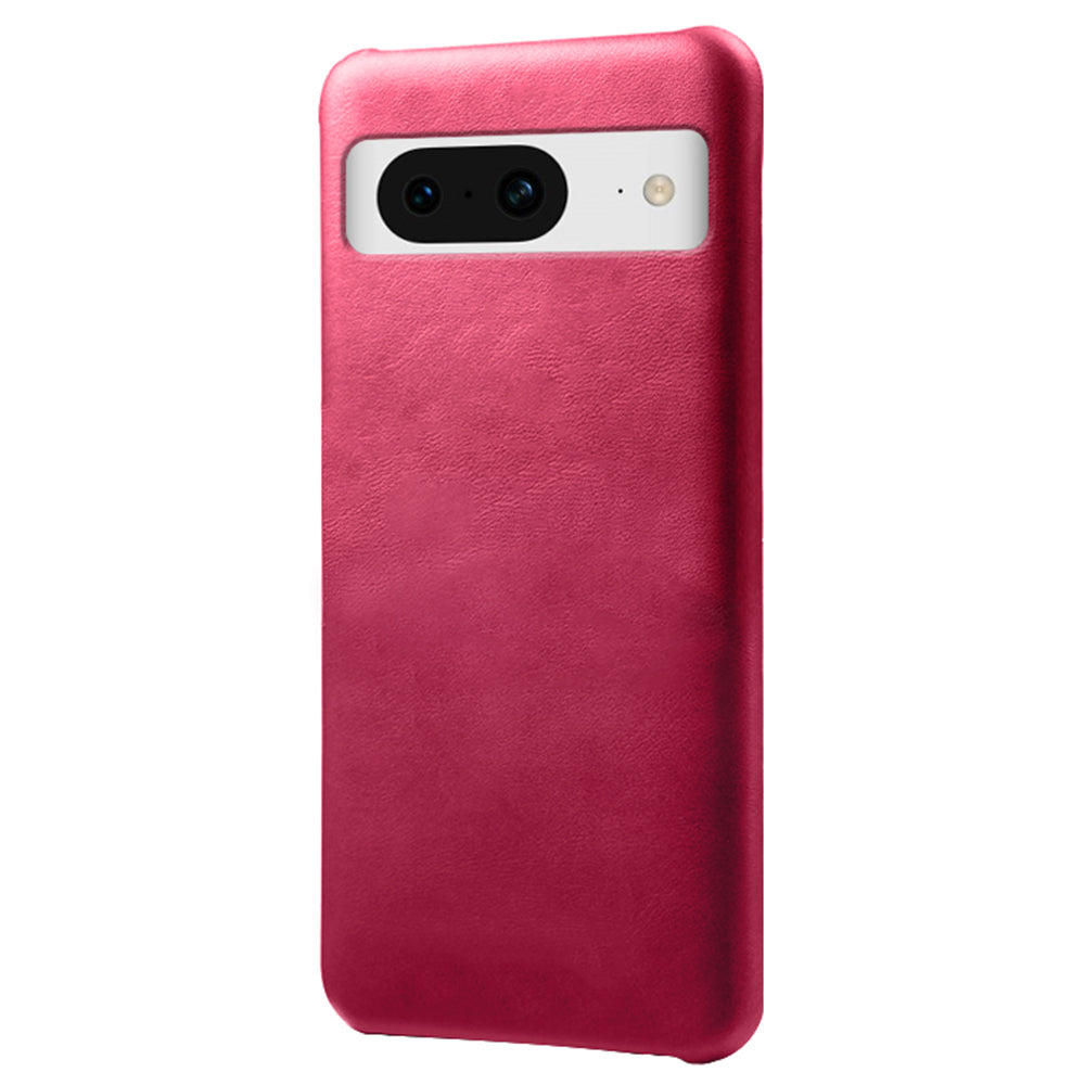 For Google Pixel 8a Case Calf Texture PU Leather Hard PC Phone Cover