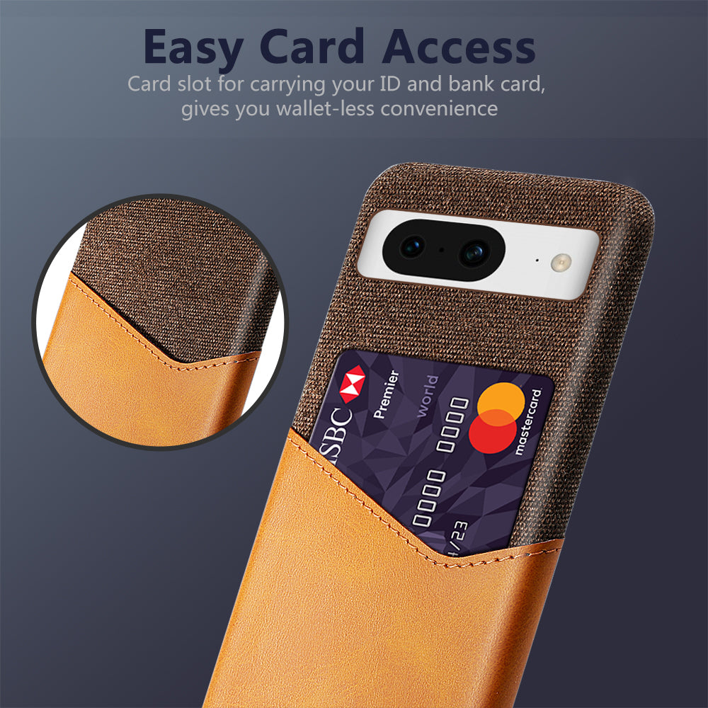 For Google Pixel 8a Phone Case with Card Slot PU Leather+PC Back Cover