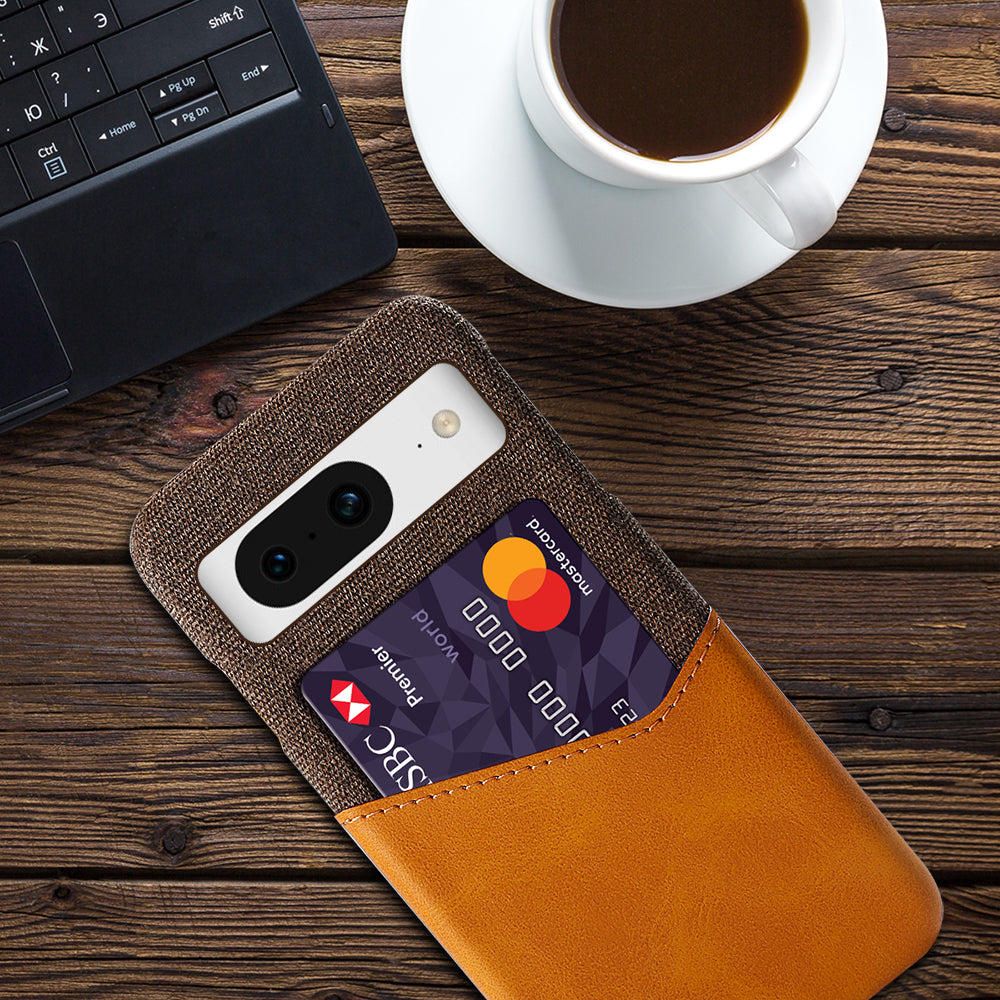 For Google Pixel 8a Phone Case with Card Slot PU Leather+PC Back Cover
