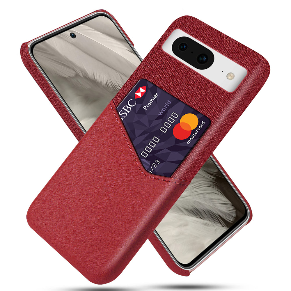 For Google Pixel 8a Phone Case with Card Slot PU Leather+PC Back Cover