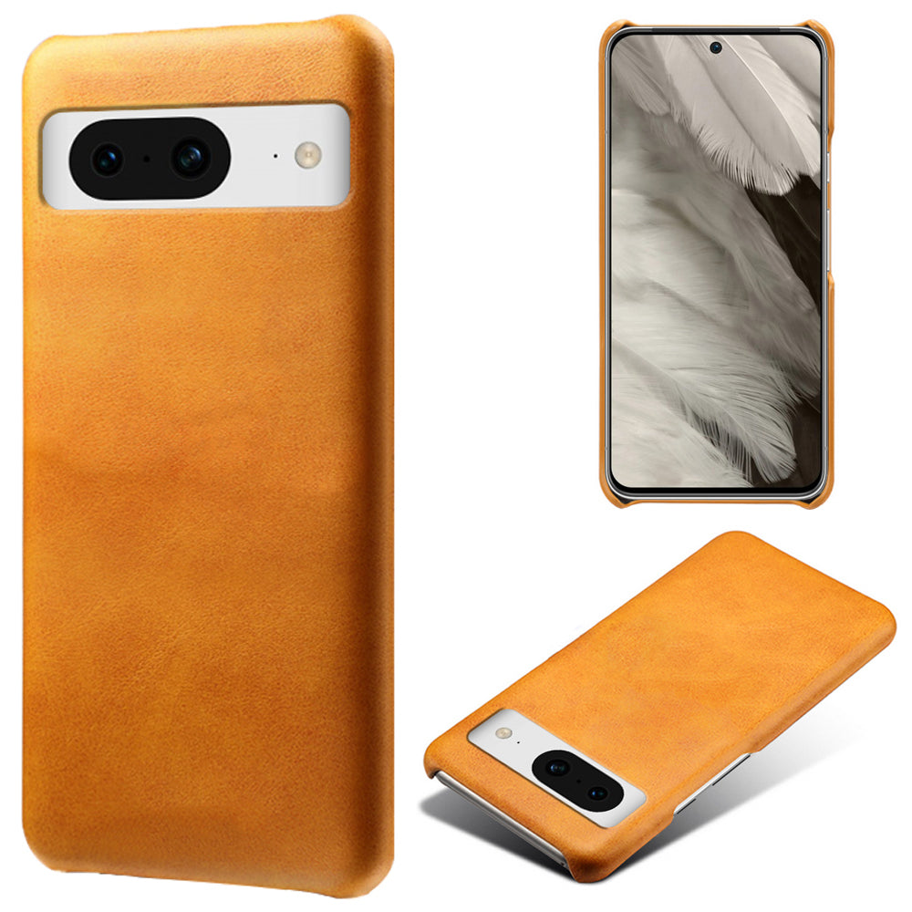 For Google Pixel 8 Phone Case Calf Texture PU Leather Coated PC Back Cover