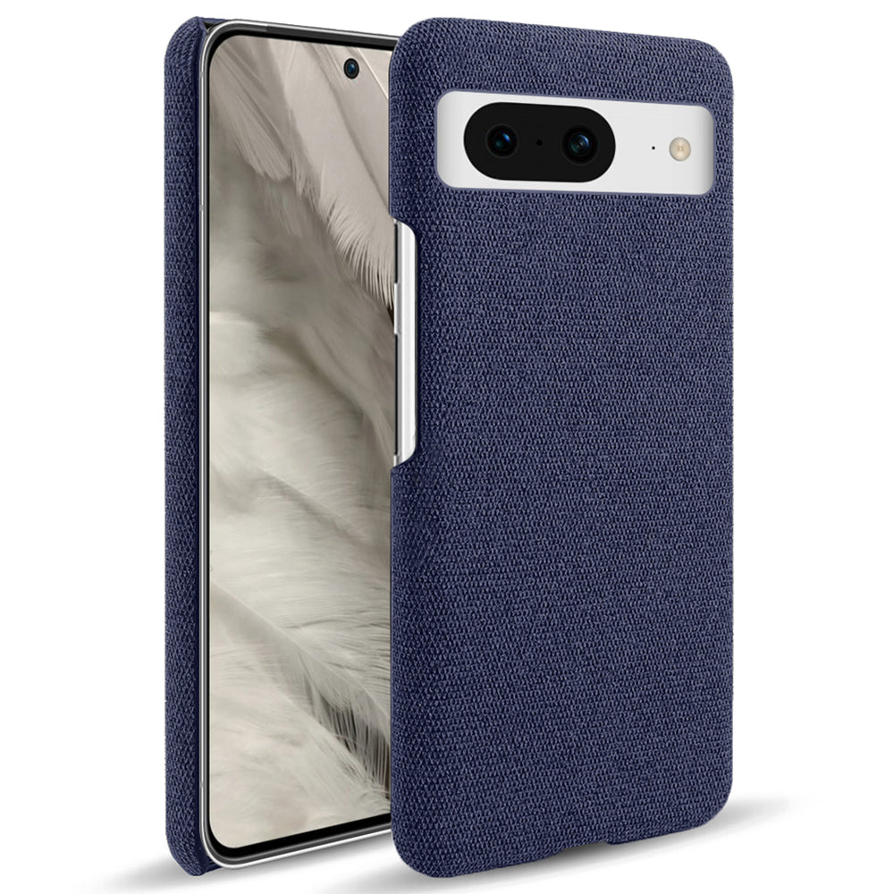 For Google Pixel 8a Case Fabric Cloth+PC Solid Color Design Back Phone Cover
