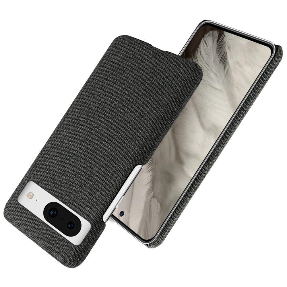 For Google Pixel 8 Case Solid Color Cloth Texture Hard PC Protective Phone Cover