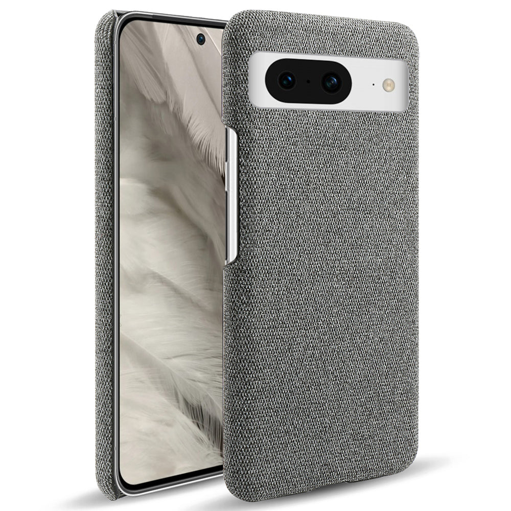 For Google Pixel 8 Case Solid Color Cloth Texture Hard PC Protective Phone Cover
