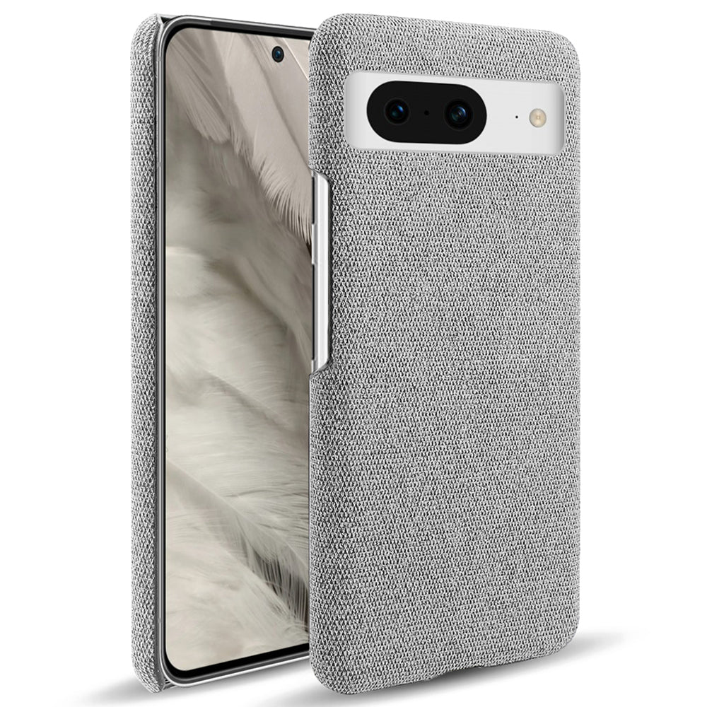 For Google Pixel 8 Case Solid Color Cloth Texture Hard PC Protective Phone Cover