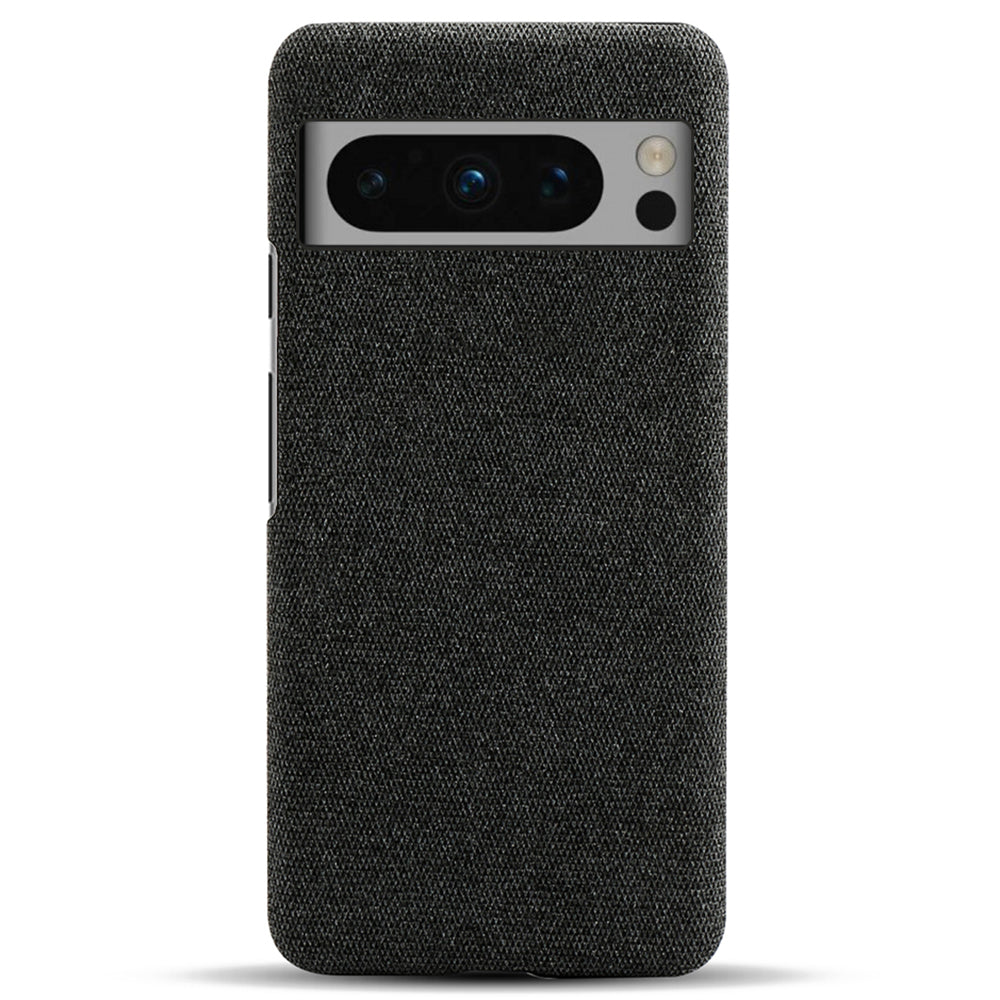 For Google Pixel 8 Pro Case Solid Color Fabric Cloth+PC Shockproof Phone Cover