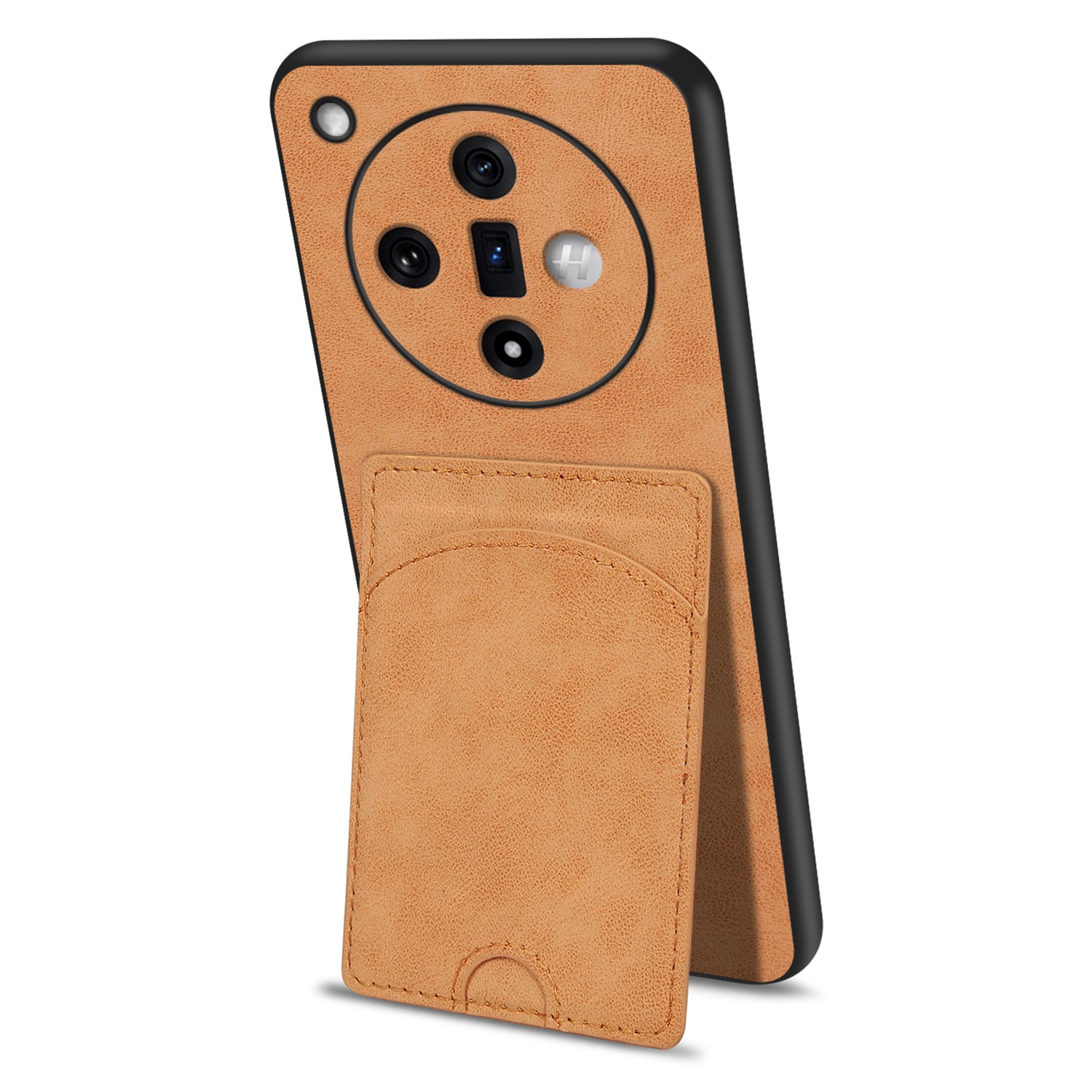 For Oppo Find X7 5G Case Card Slot Kickstand Leather Coated PC+TPU Phone Cover