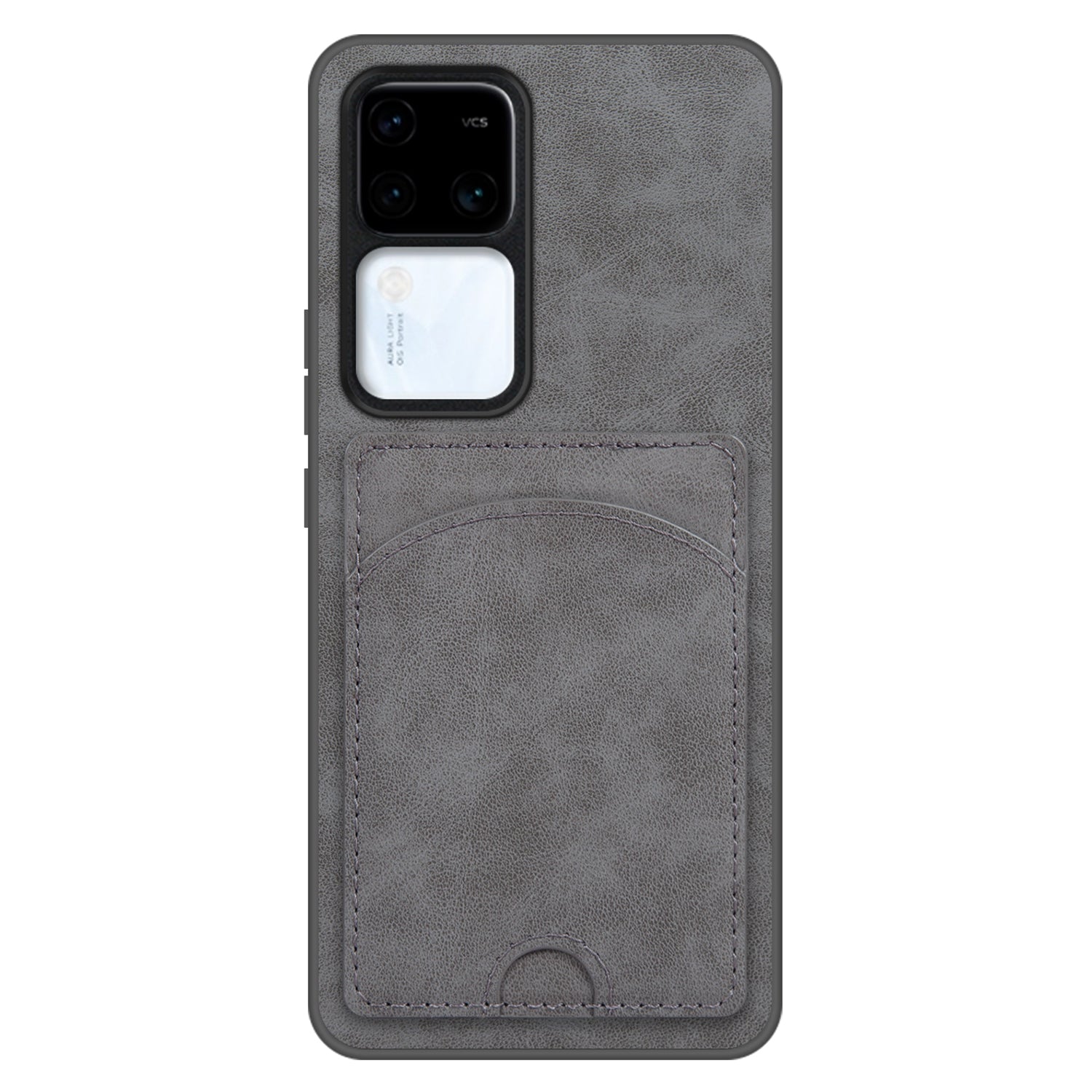 For vivo S18 5G Kickstand Case PU Leather Coated PC+TPU Phone Cover with Card Holder