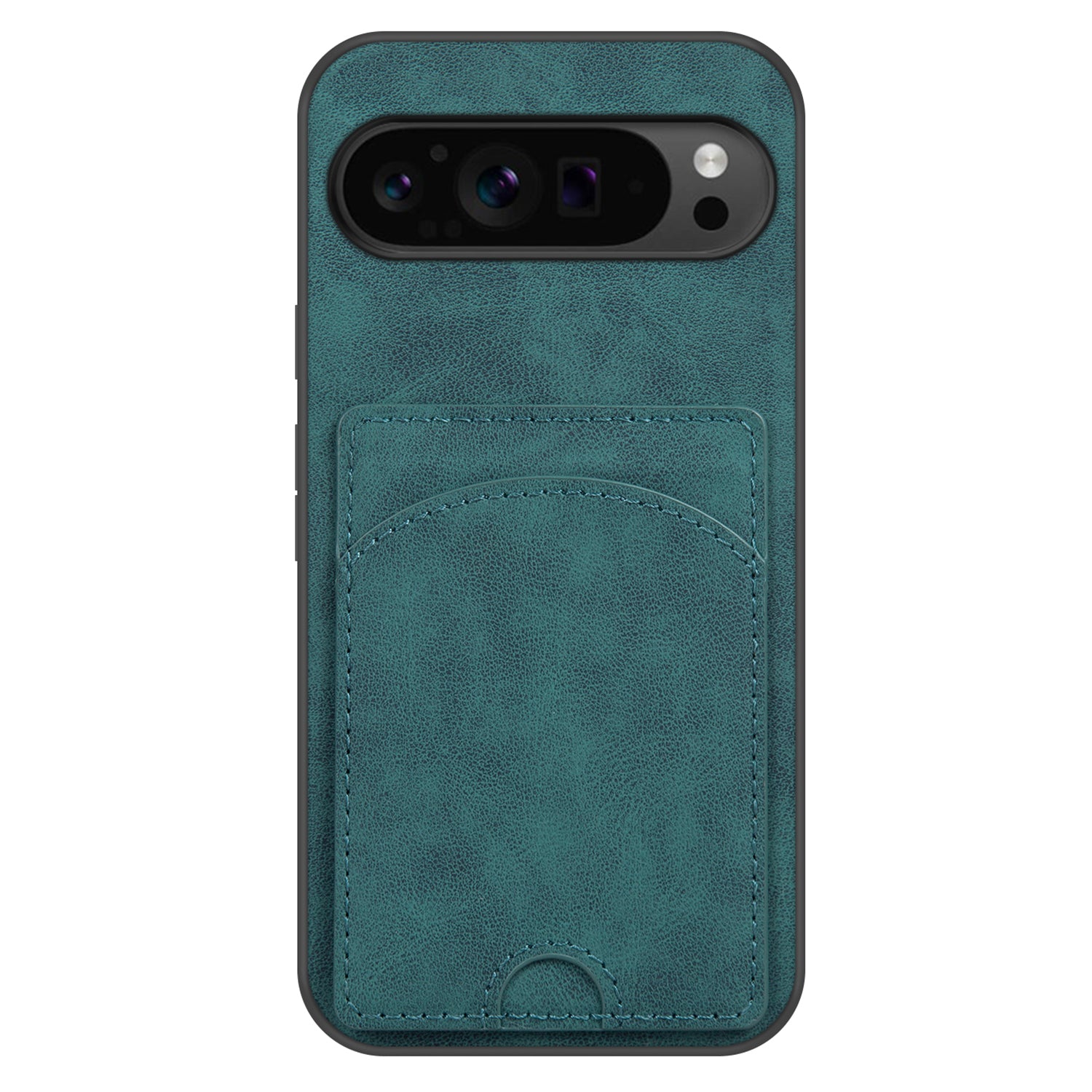 For Google Pixel 9 Pro Case with Card Holder PU Leather Coated PC+TPU Phone Cover