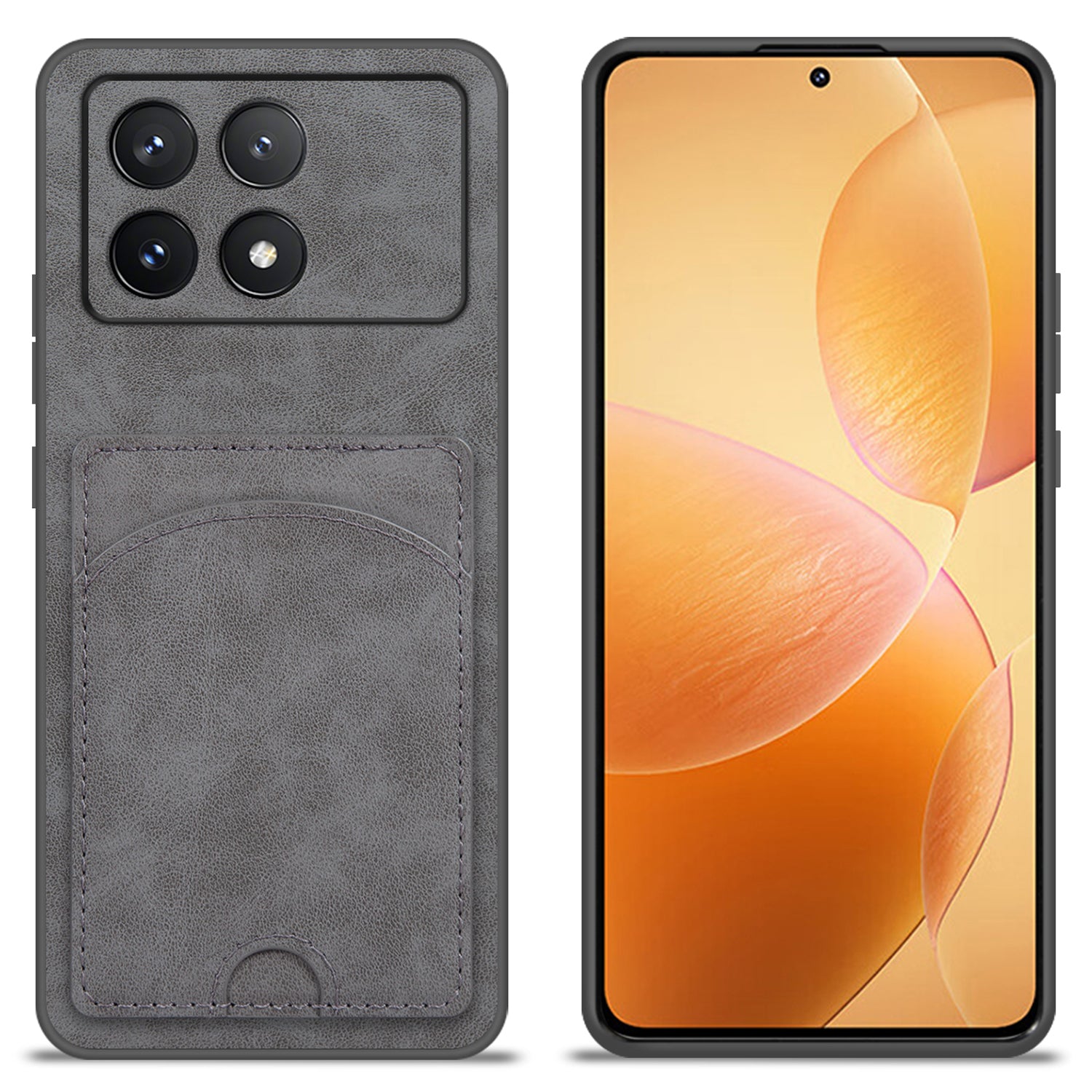 For Xiaomi Redmi K70 Pro 5G / K70 5G Card Slot Case PU+PC+TPU Kickstand Phone Cover
