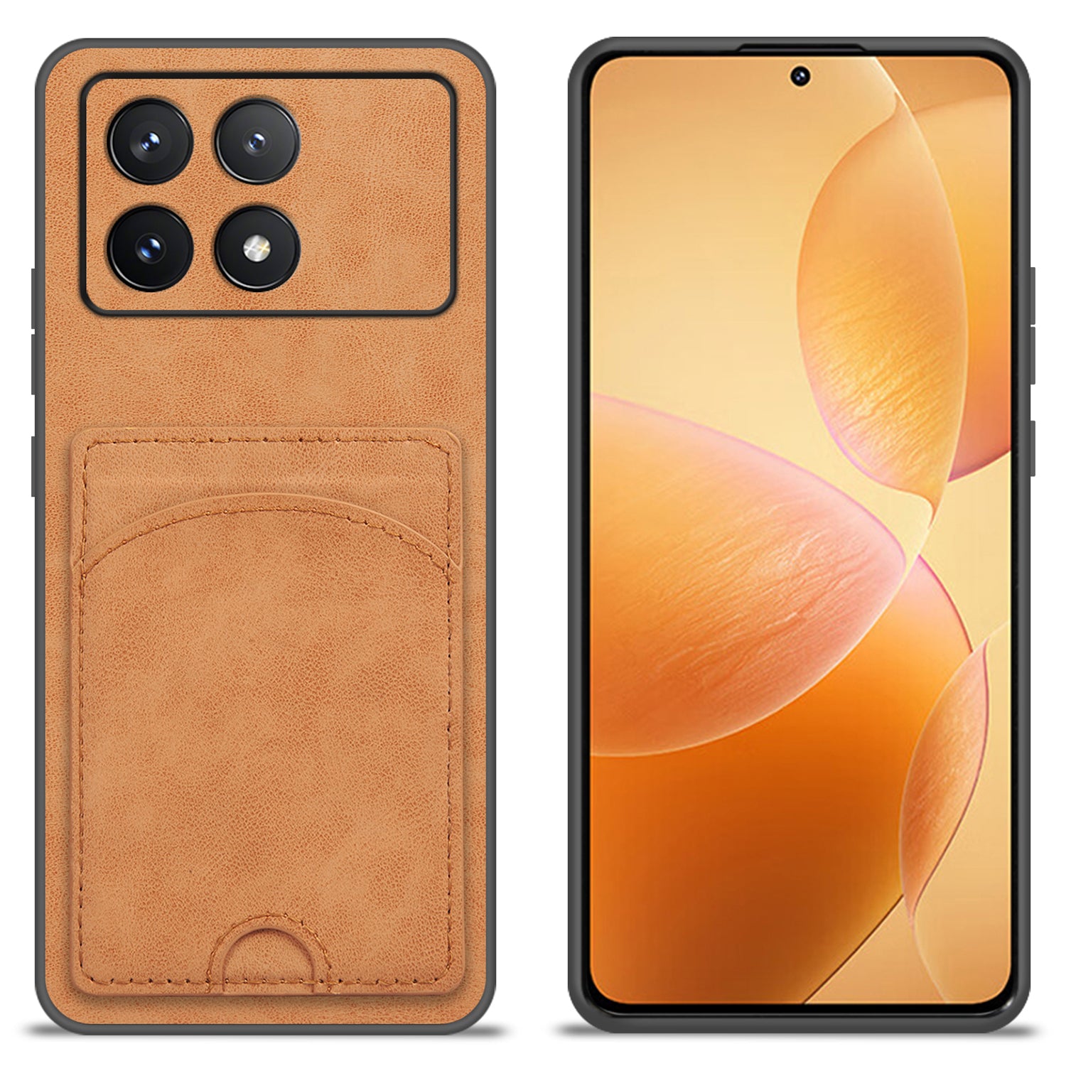 For Xiaomi Redmi K70 Pro 5G / K70 5G Card Slot Case PU+PC+TPU Kickstand Phone Cover