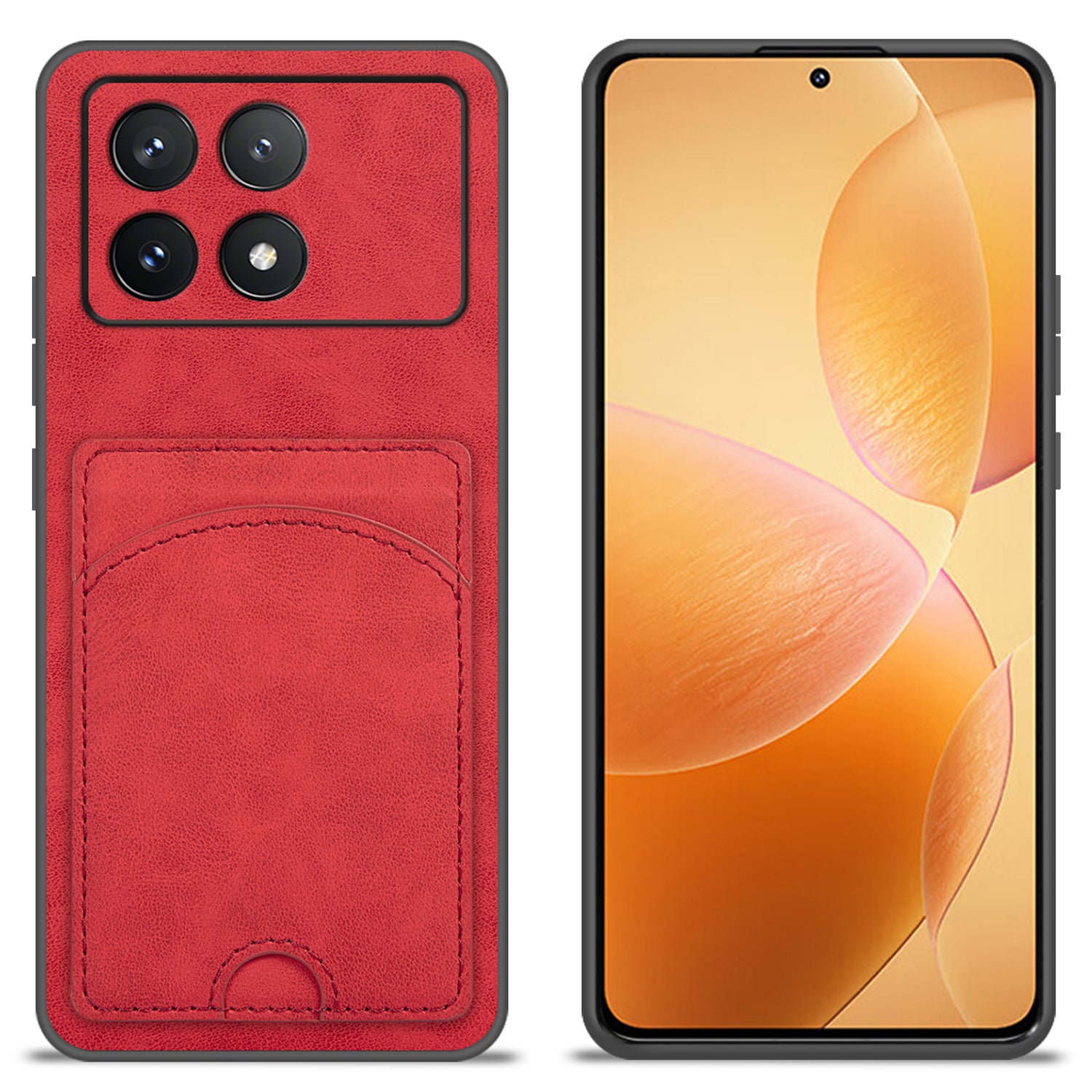 For Xiaomi Redmi K70 Pro 5G / K70 5G Card Slot Case PU+PC+TPU Kickstand Phone Cover