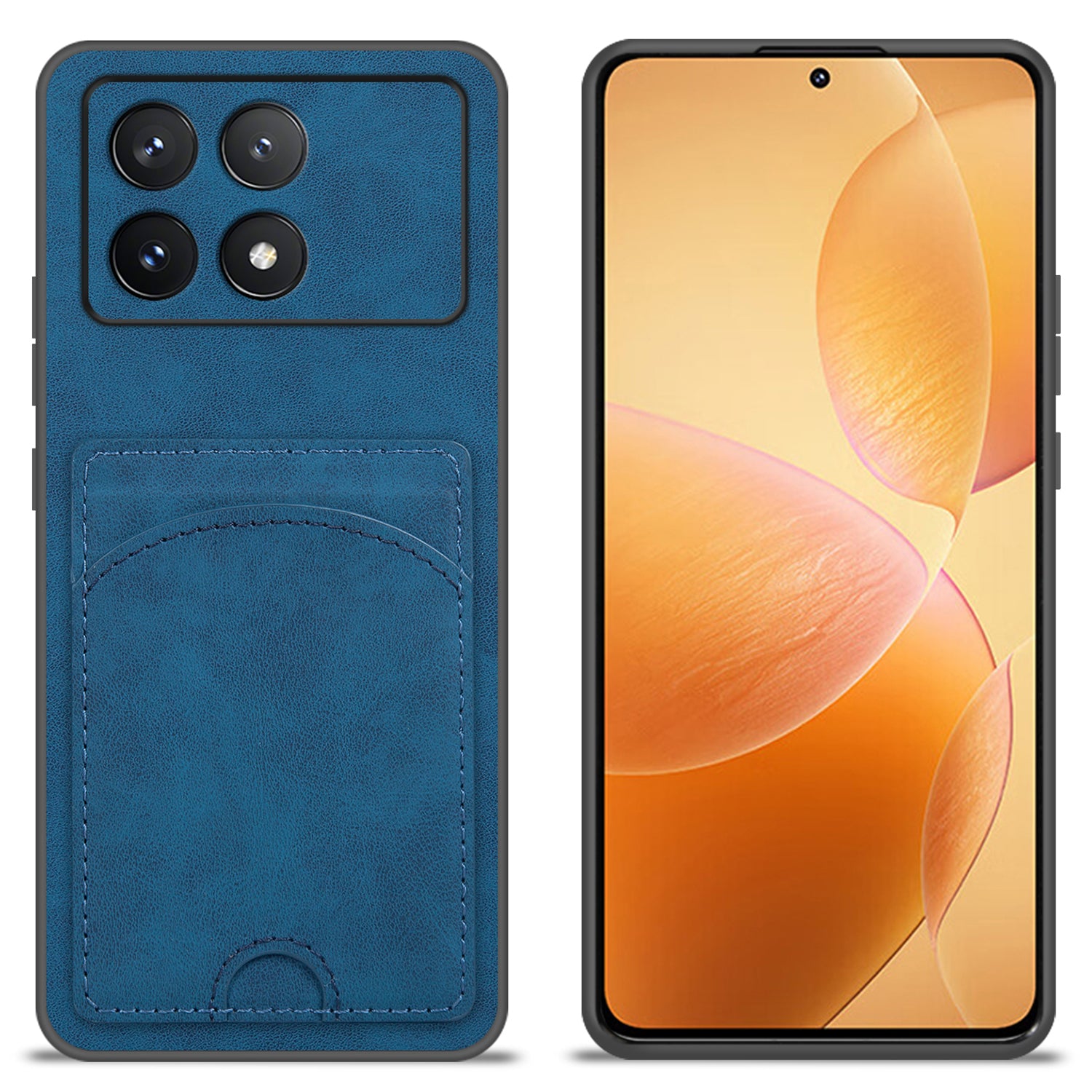 For Xiaomi Redmi K70 Pro 5G / K70 5G Card Slot Case PU+PC+TPU Kickstand Phone Cover