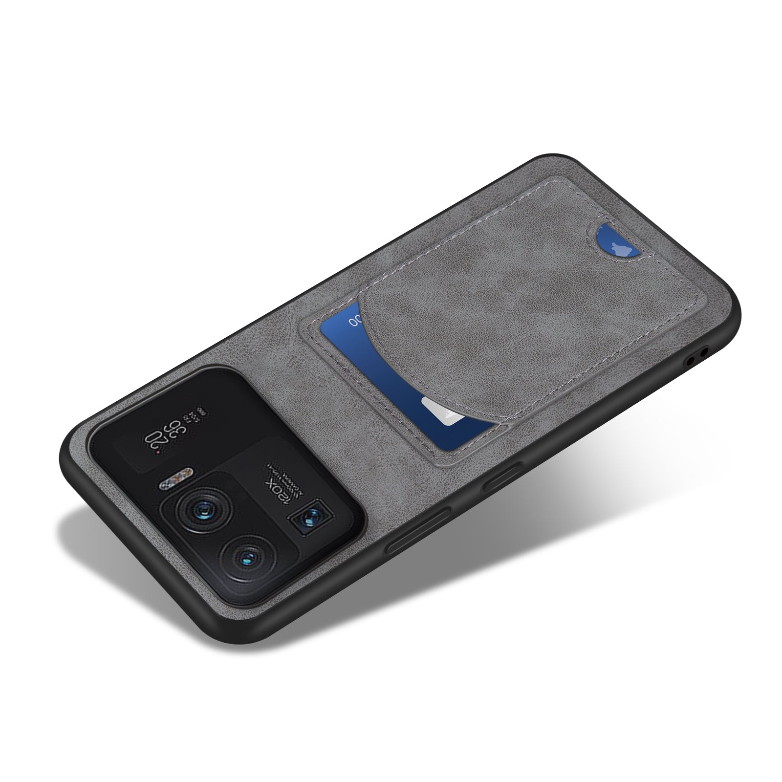 For Xiaomi Mi 11 Ultra Case Kickstand PU Leather Coated PC+TPU Card Slots Phone Cover