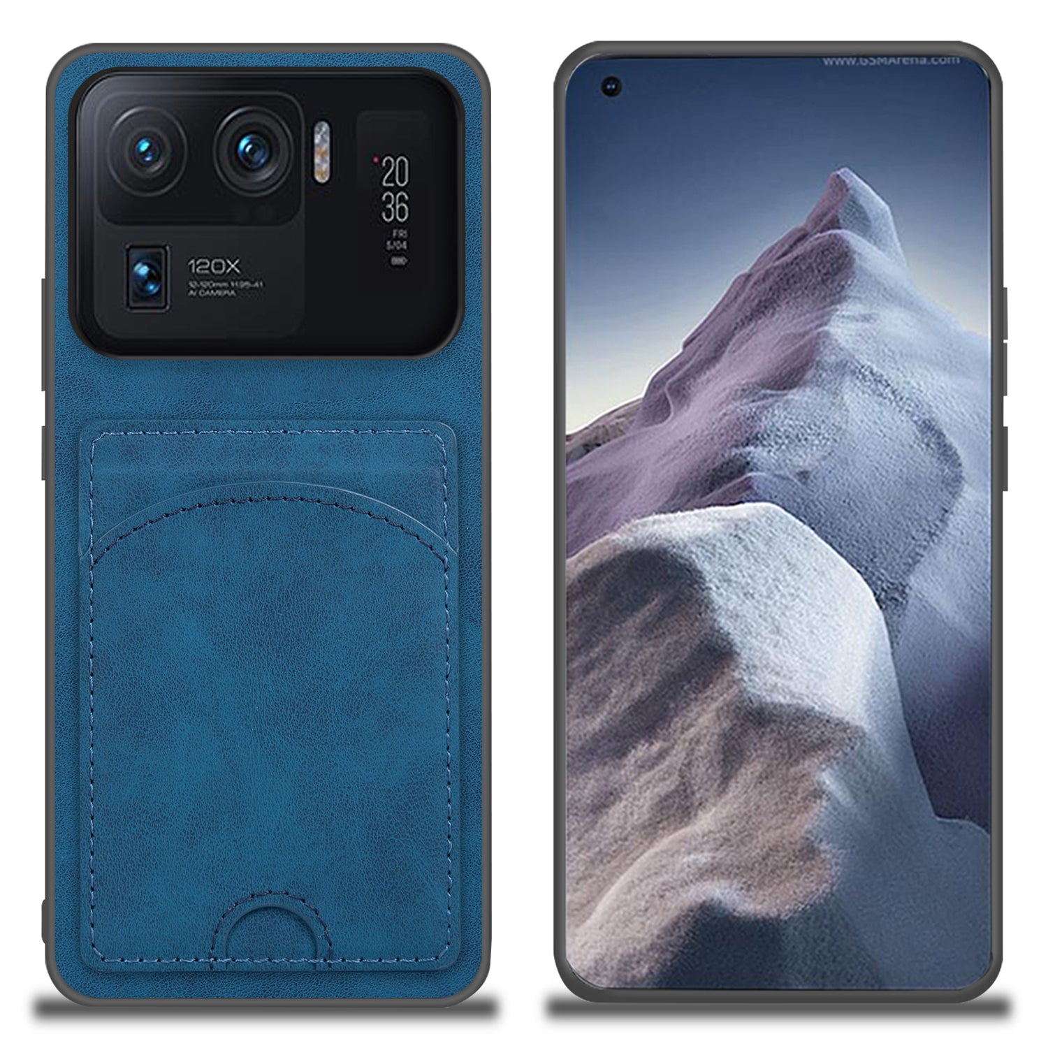 For Xiaomi Mi 11 Ultra Case Kickstand PU Leather Coated PC+TPU Card Slots Phone Cover