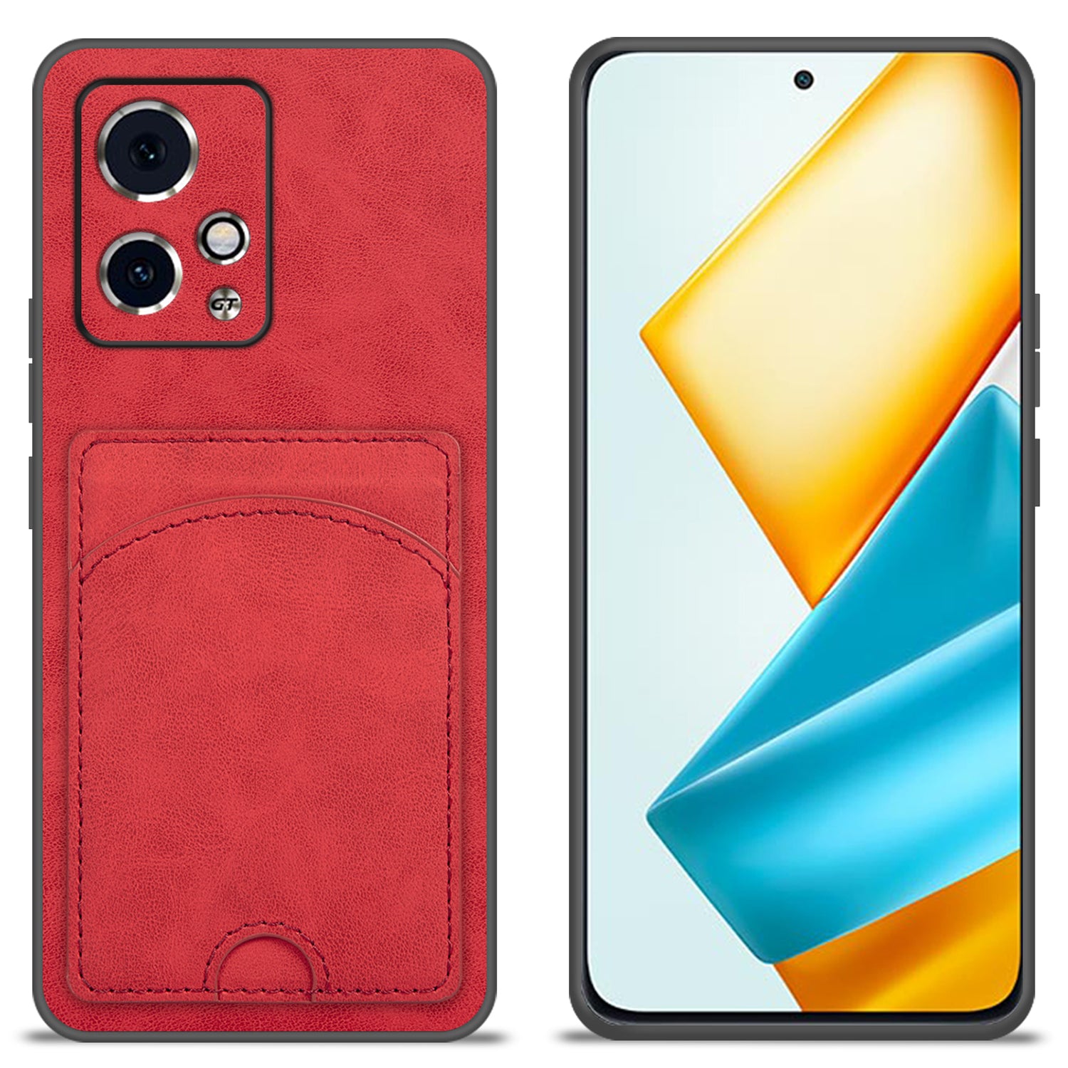 For Honor 90 GT 5G Case Leather+PC+TPU Kickstand Phone Cover with Card Holder