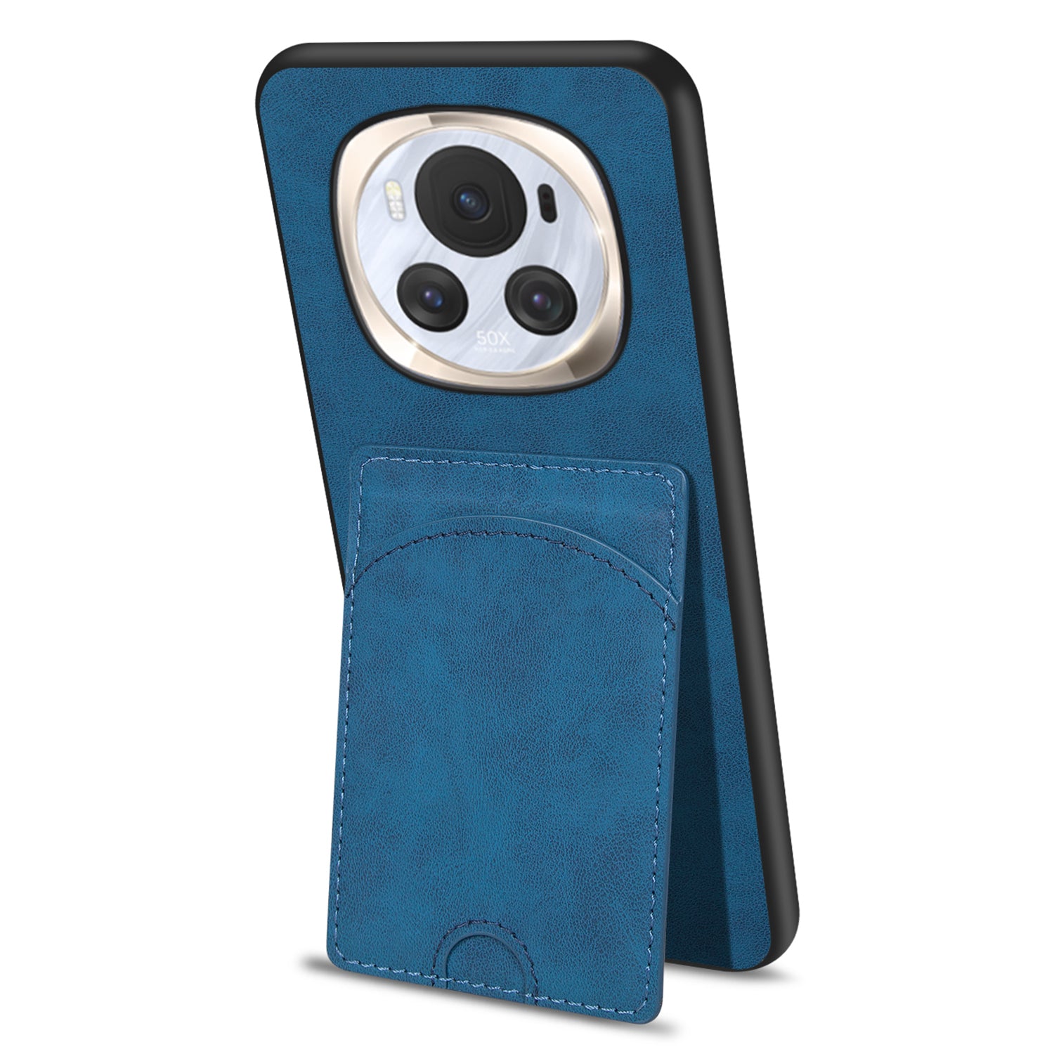 For Honor Magic6 5G Kickstand Case Card Slot PU+PC+TPU Phone Cover