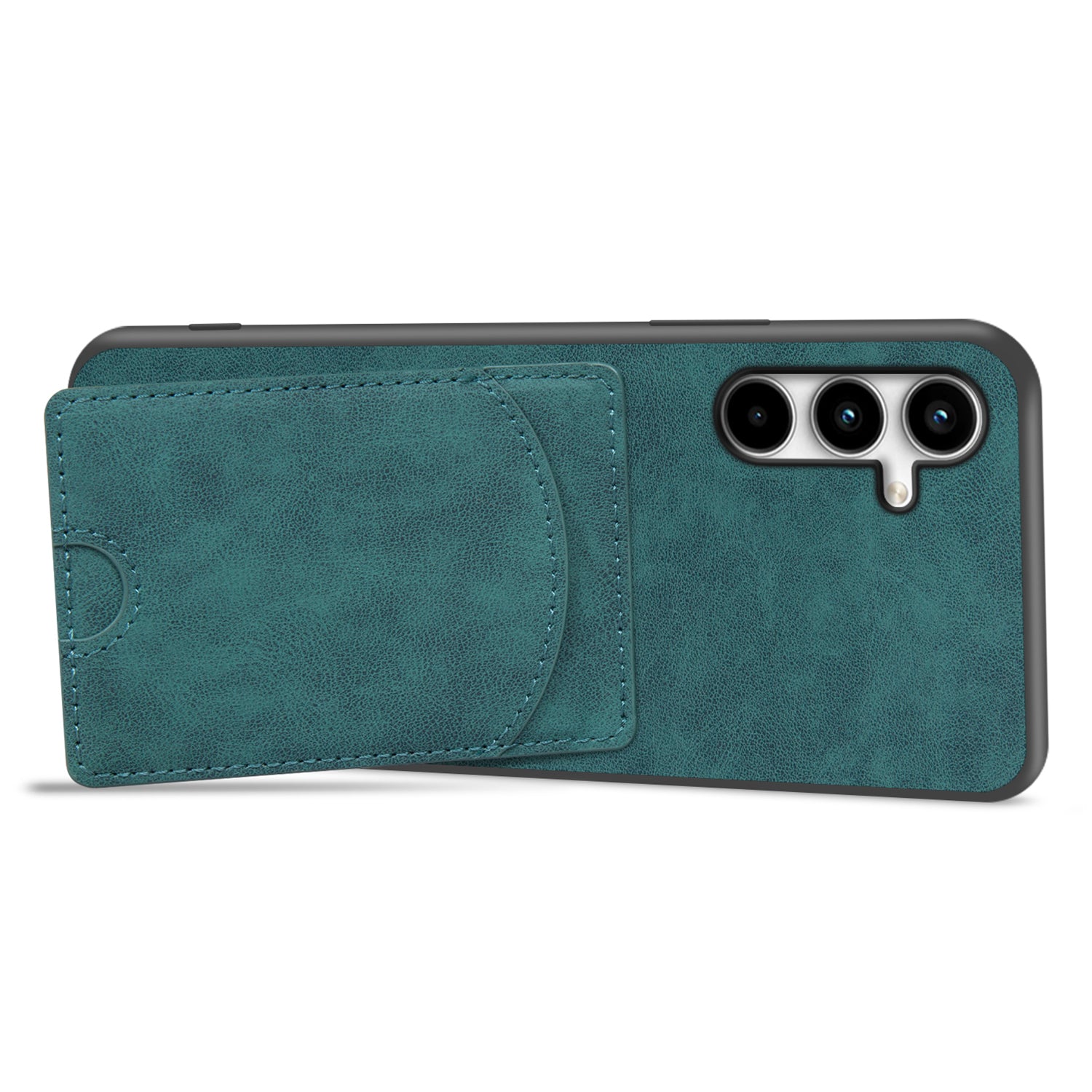 For Samsung Galaxy A35 5G Case PU Leather Coated PC+TPU Phone Cover with Card Holder Kickstand