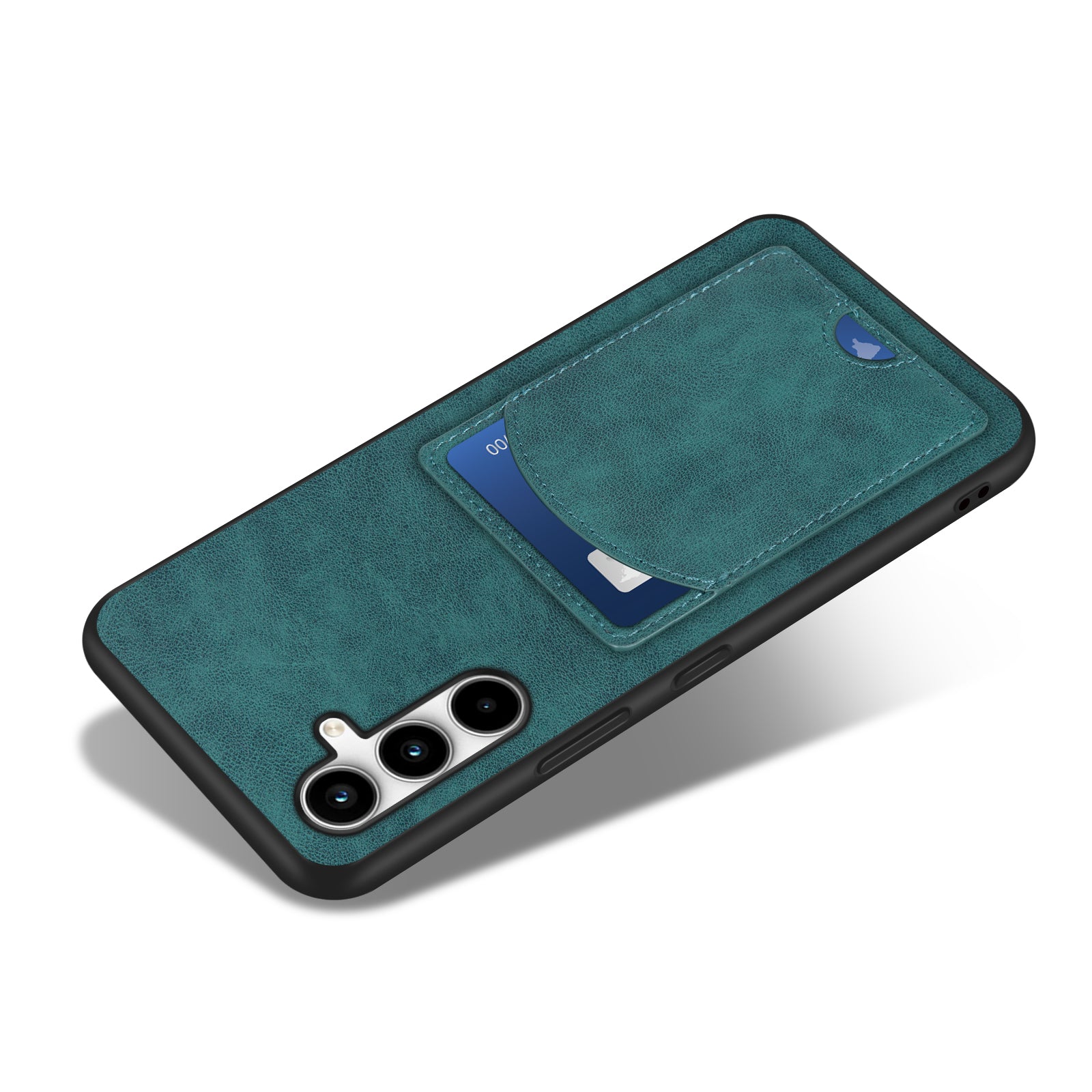 For Samsung Galaxy A35 5G Case PU Leather Coated PC+TPU Phone Cover with Card Holder Kickstand