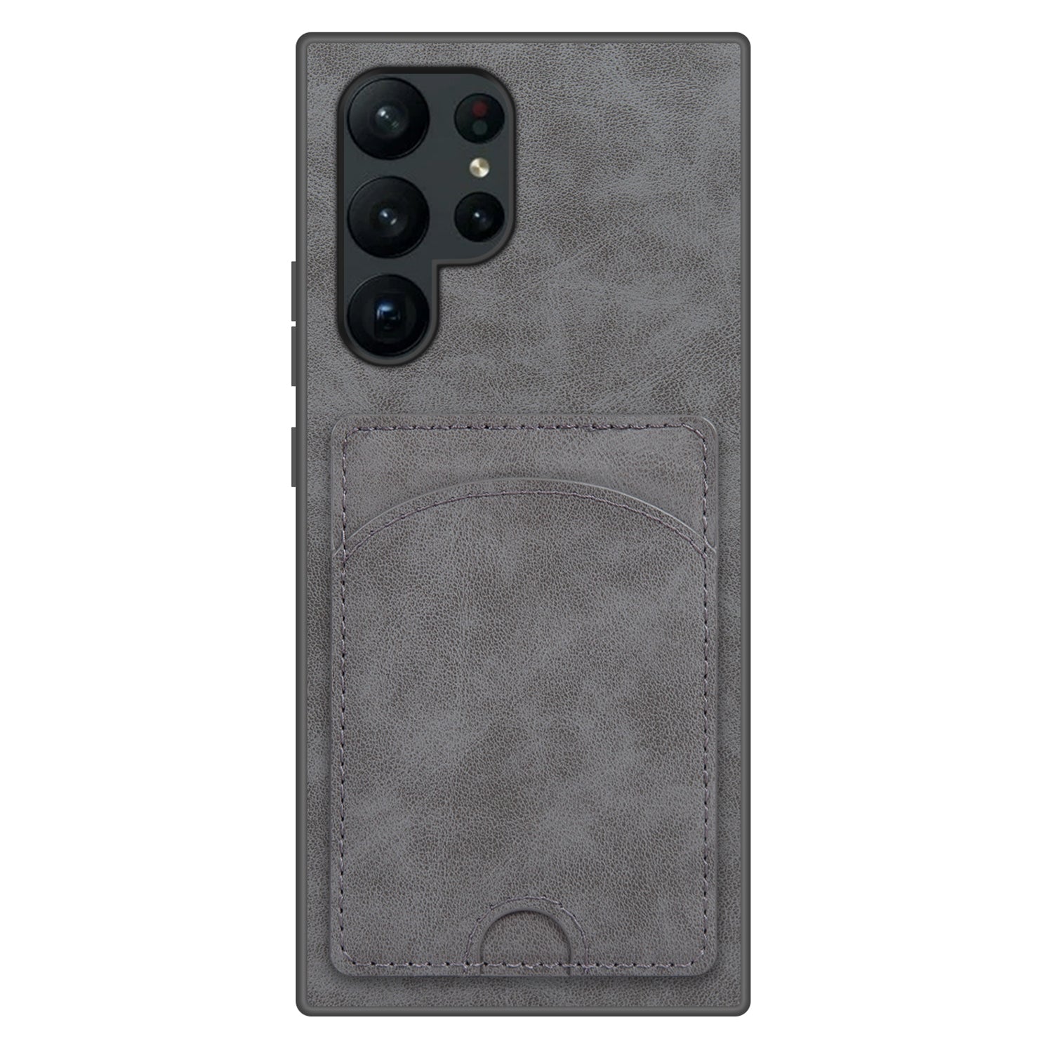 For Samsung Galaxy S24 Ultra Card Holder Case PU+PC+TPU Phone Cover with Kickstand