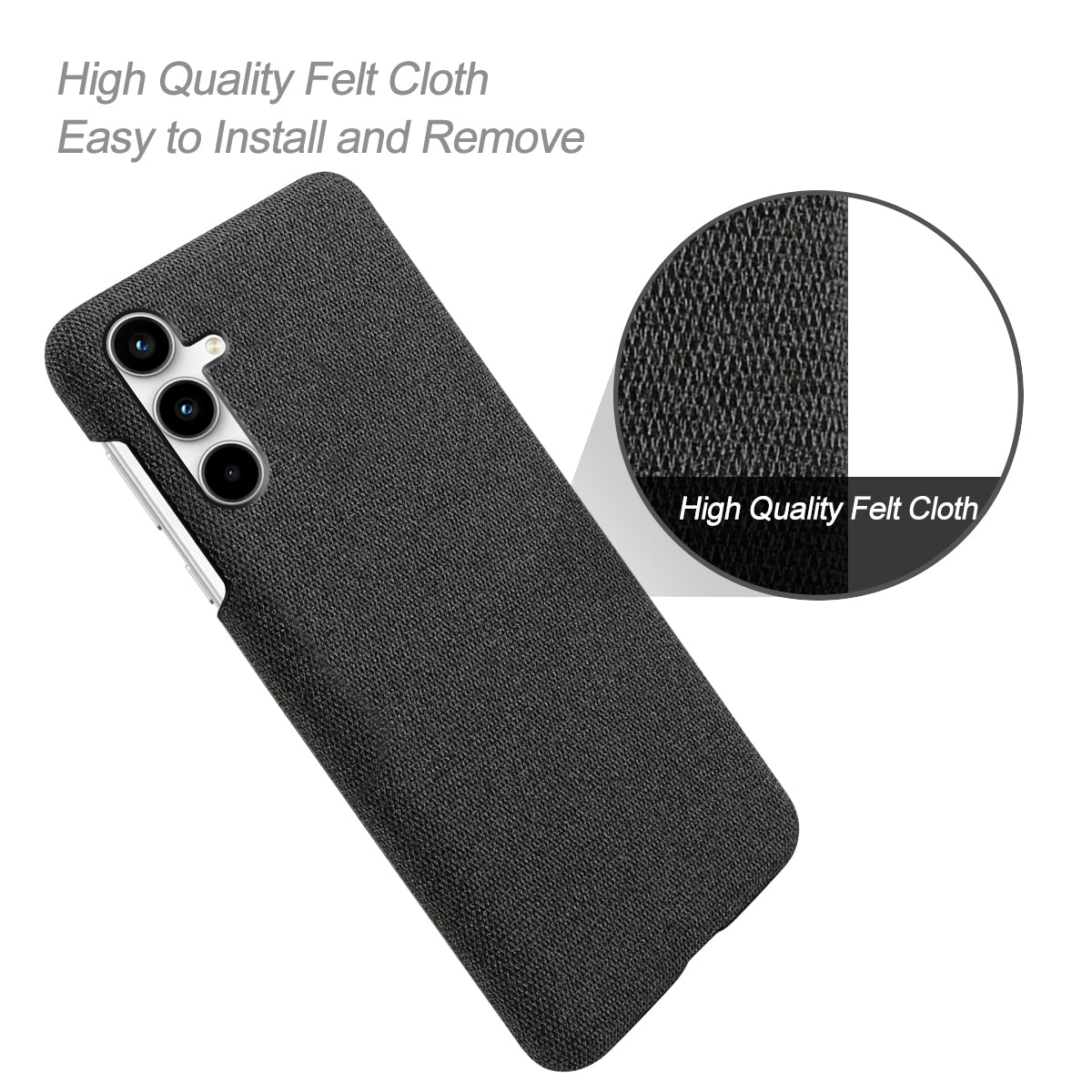 For Samsung Galaxy A25 5G (Global) (161.0 x 76.5 x 8.3mm) Case Cloth+PC Protective Phone Cover