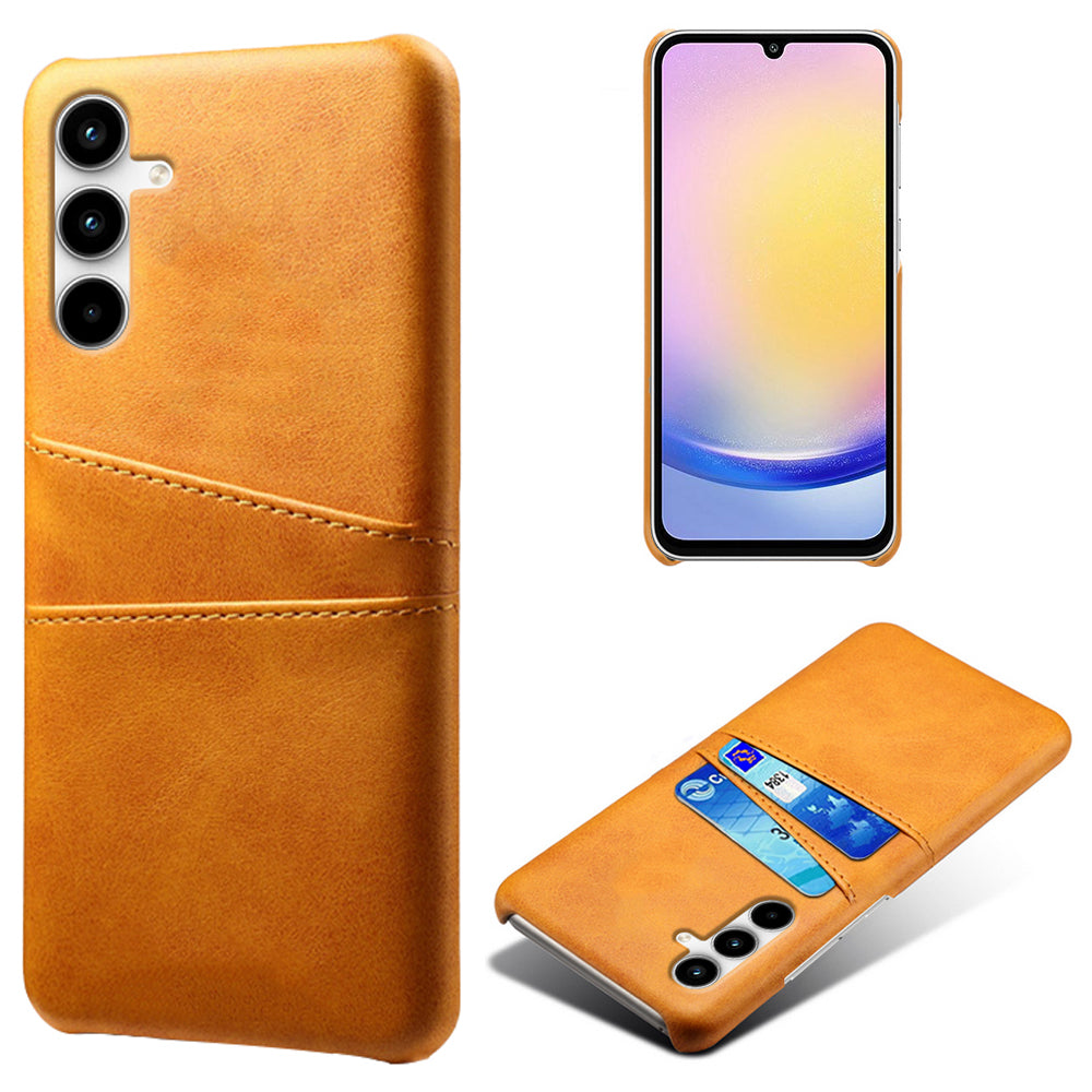 For Samsung Galaxy A25 5G (Global) (161.0 x 76.5 x 8.3mm) Case Card Holder Leather+PC Phone Cover
