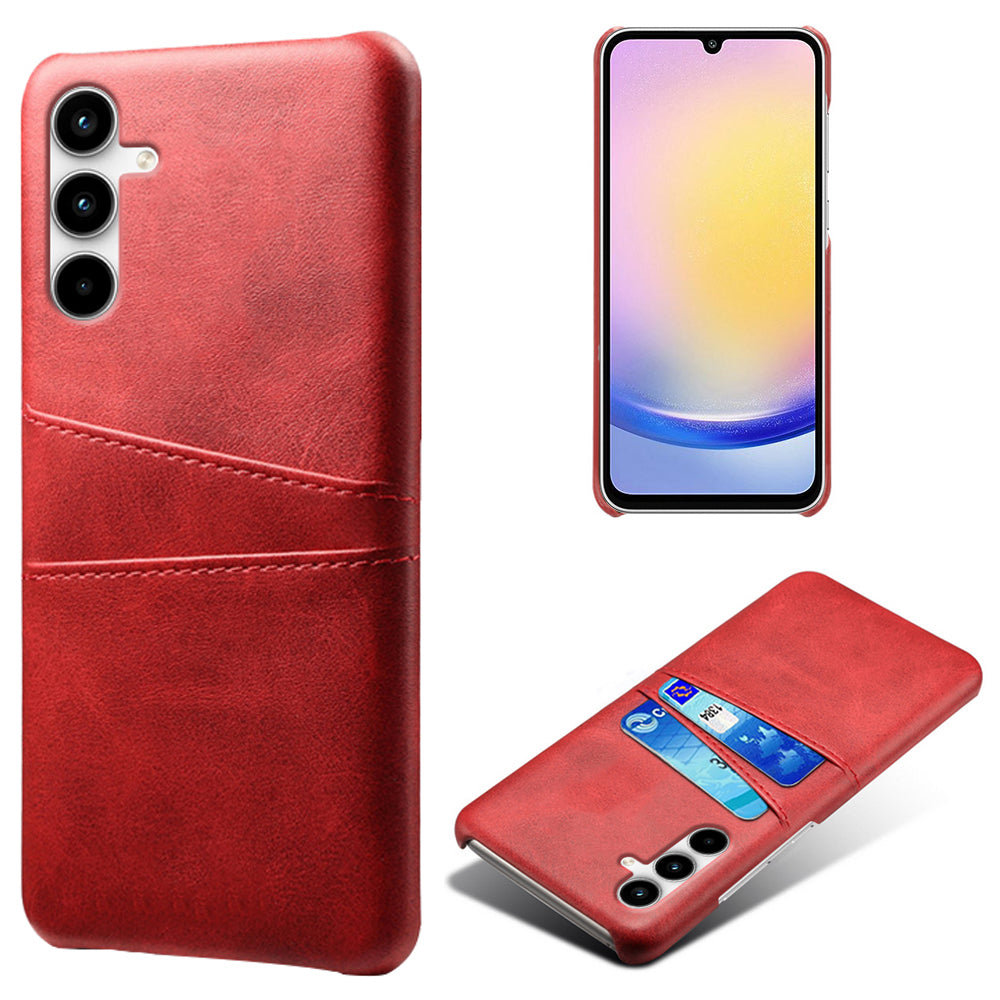 For Samsung Galaxy A25 5G (Global) (161.0 x 76.5 x 8.3mm) Case Card Holder Leather+PC Phone Cover