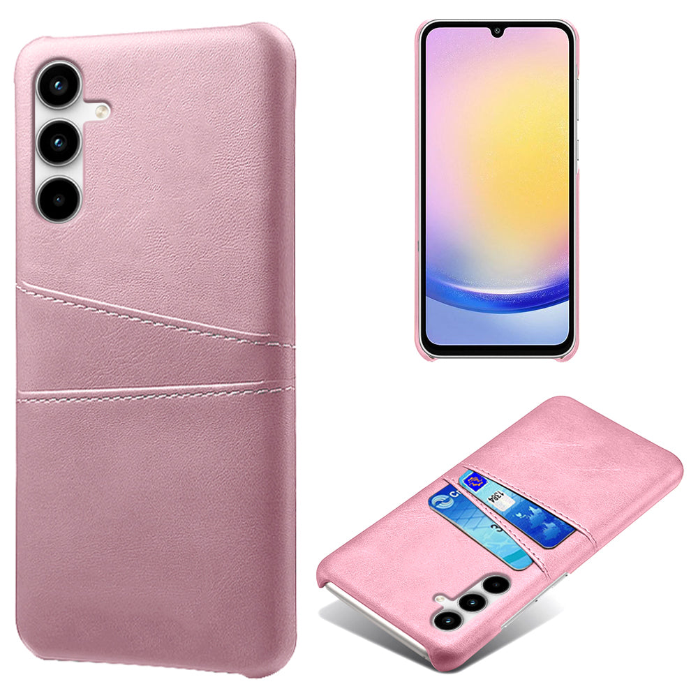 For Samsung Galaxy A25 5G (Global) (161.0 x 76.5 x 8.3mm) Case Card Holder Leather+PC Phone Cover