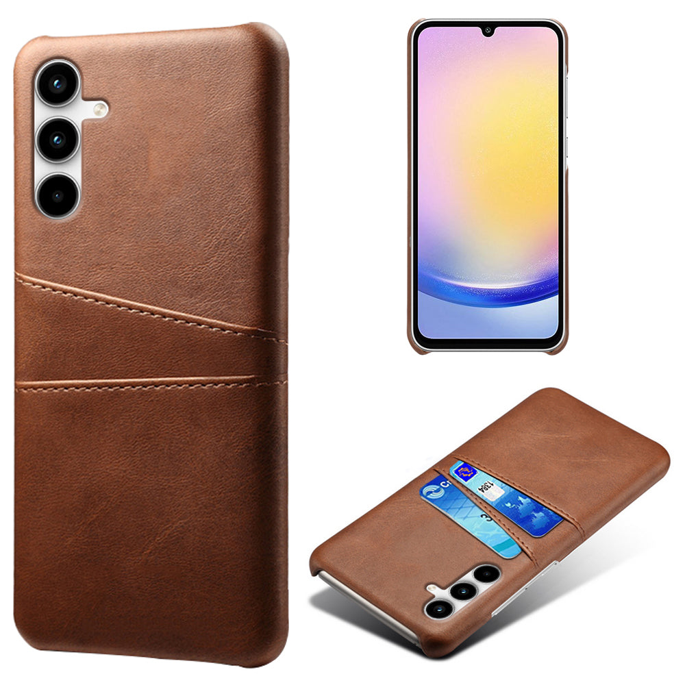 For Samsung Galaxy A25 5G (Global) (161.0 x 76.5 x 8.3mm) Case Card Holder Leather+PC Phone Cover