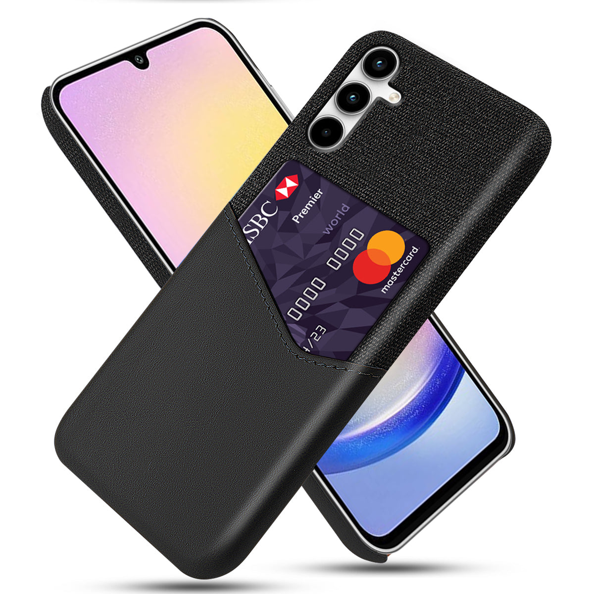 For Samsung Galaxy A25 5G (Global) (161.0 x 76.5 x 8.3mm) Case Card Slot Hard PC Phone Cover