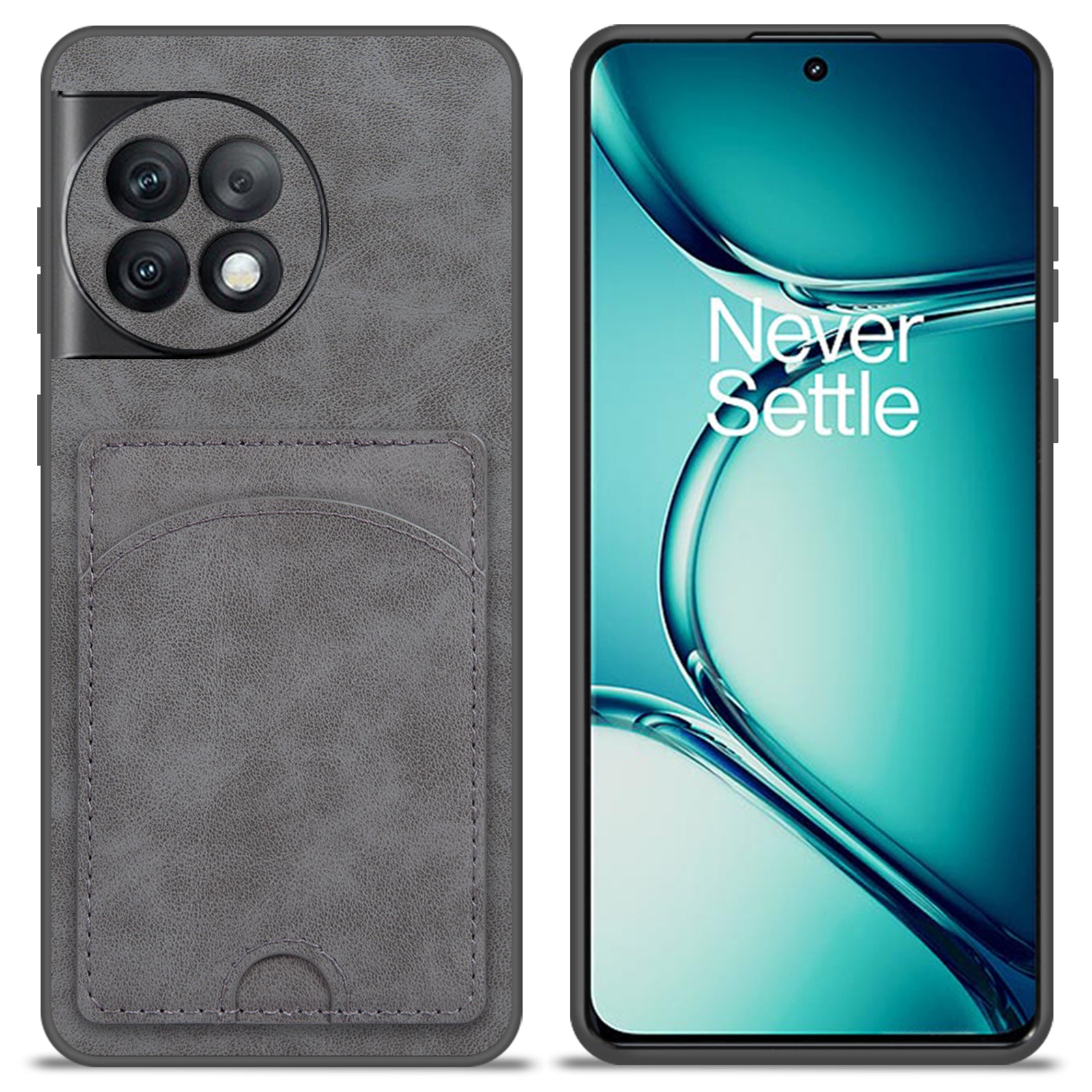 For OnePlus Ace 2 Pro 5G Case PU Leather Shockproof Back Cover with Card Holder Kickstand