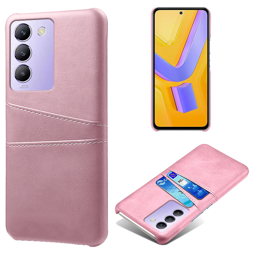 For vivo Y100 5G (Indonesia) / Y200e 5G Case Card Holders Leather+PC Slim Fit Phone Cover