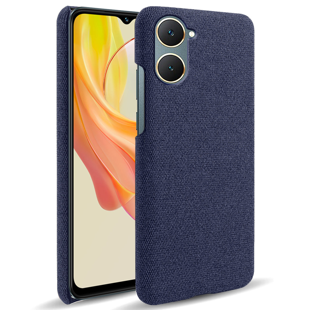 For vivo Y03 Case Drop Protection Cloth+PC Phone Shell