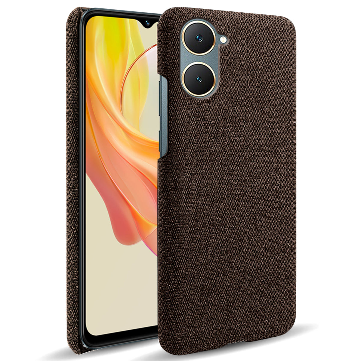 For vivo Y03 Case Drop Protection Cloth+PC Phone Shell