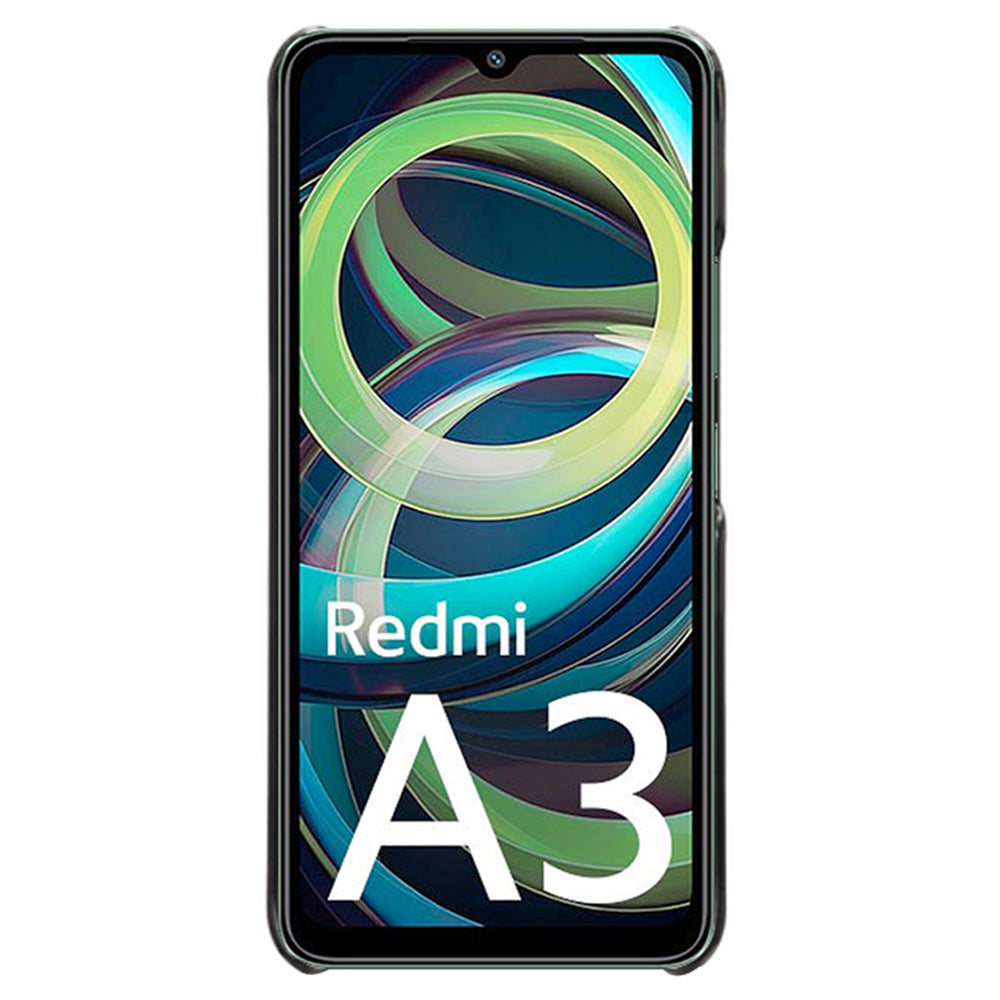 For Xiaomi Redmi A3 / Poco C61 4G Case Calf Texture Leather Coated PC Shell Slim Cover