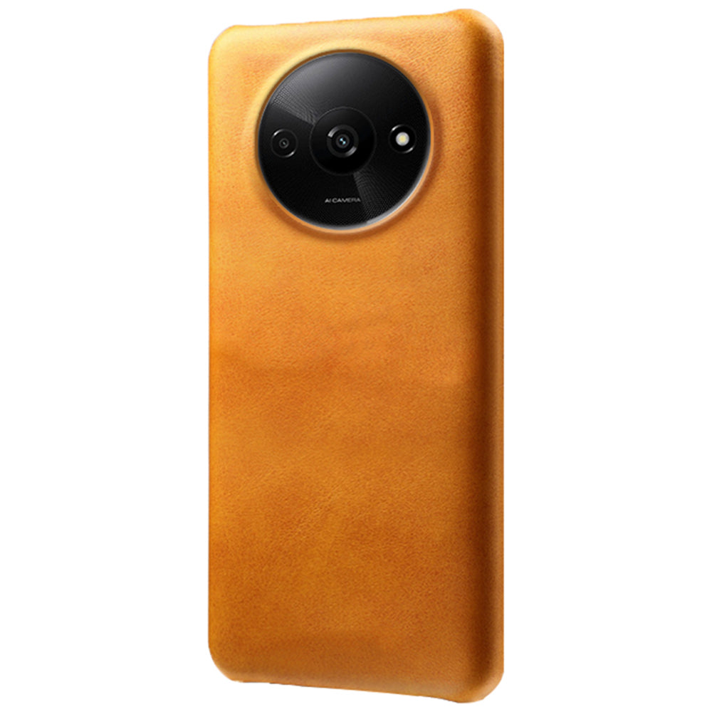 For Xiaomi Redmi A3 / Poco C61 4G Case Calf Texture Leather Coated PC Shell Slim Cover