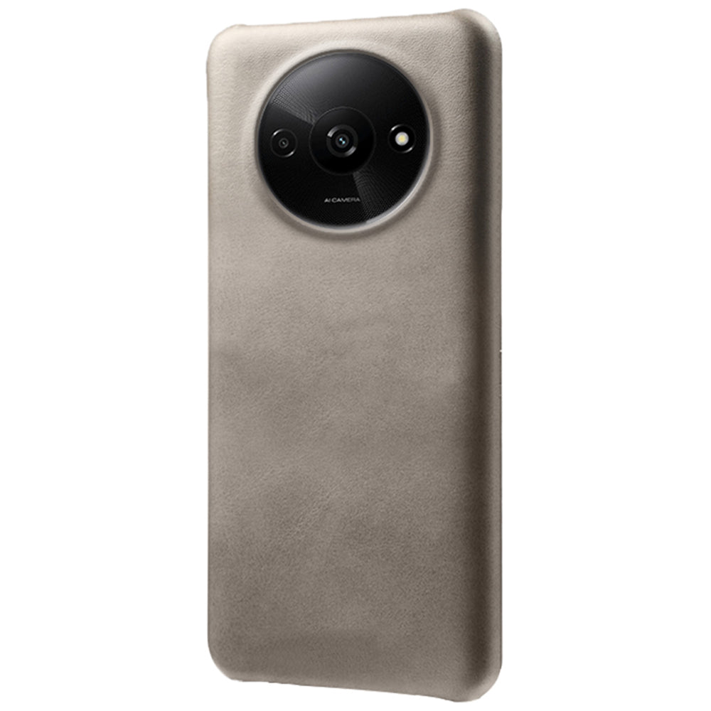 For Xiaomi Redmi A3 / Poco C61 4G Case Calf Texture Leather Coated PC Shell Slim Cover